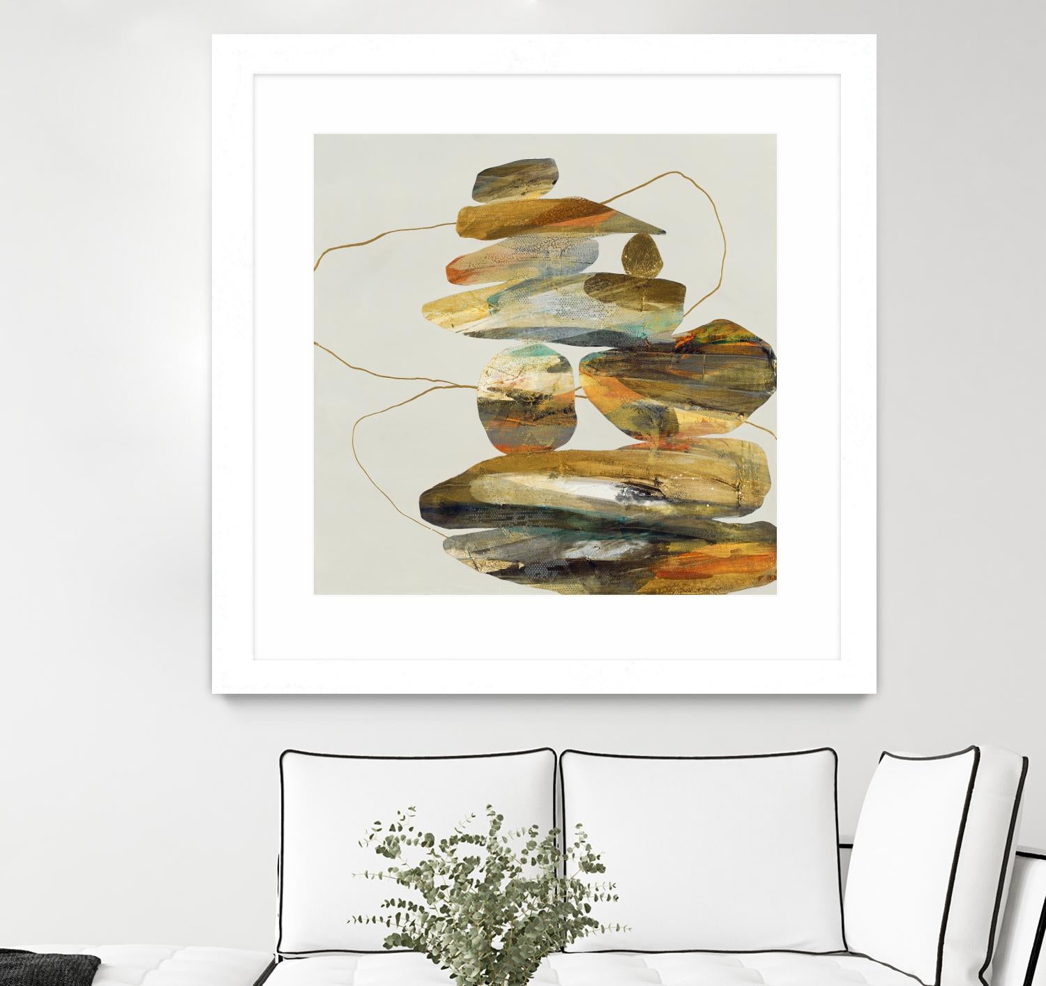 Standing Tall by Ruth Fromstein on GIANT ART - oranges organic shapes