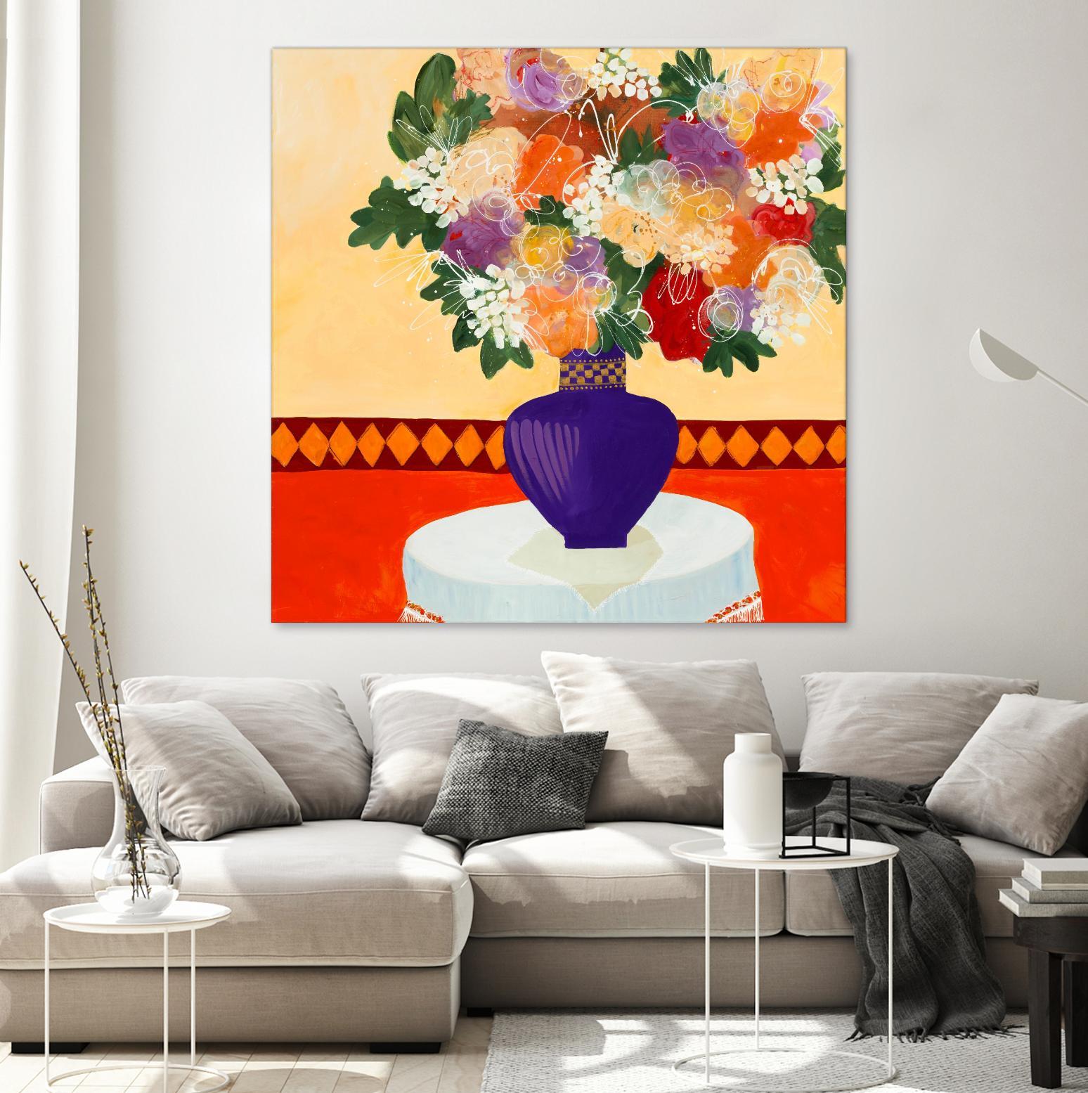 Taking In The Joy by Ruth Fromstein on GIANT ART - oranges floral bouquet