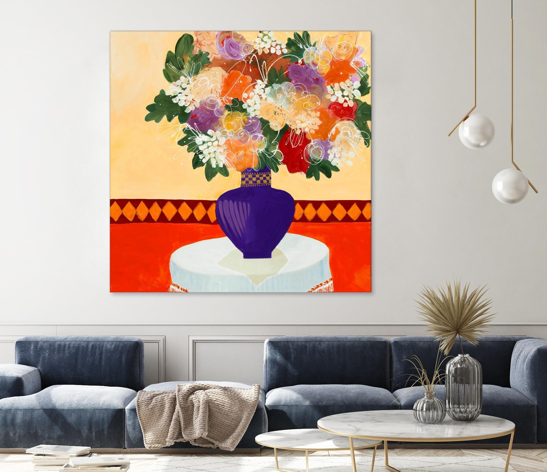 Taking In The Joy by Ruth Fromstein on GIANT ART - oranges floral bouquet