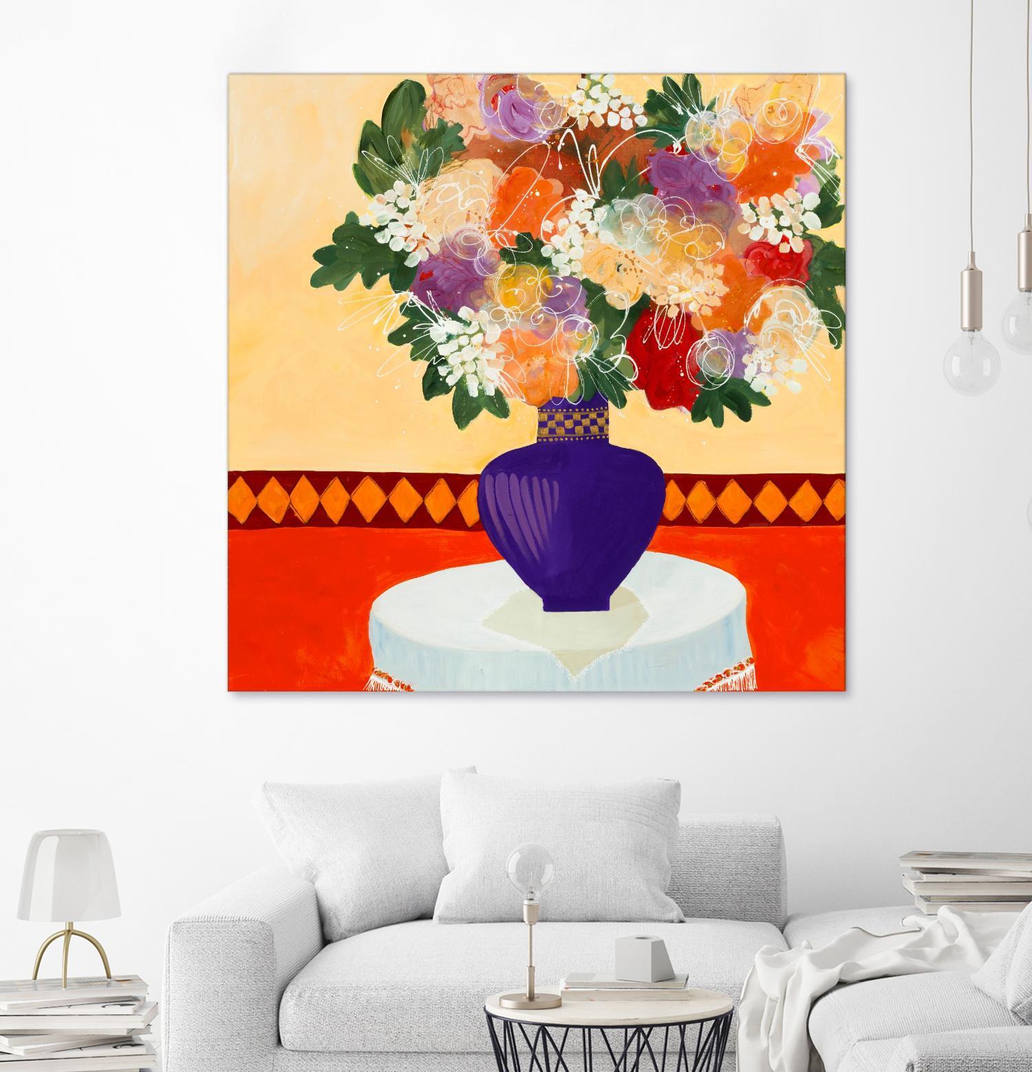 Taking In The Joy by Ruth Fromstein on GIANT ART - oranges floral bouquet