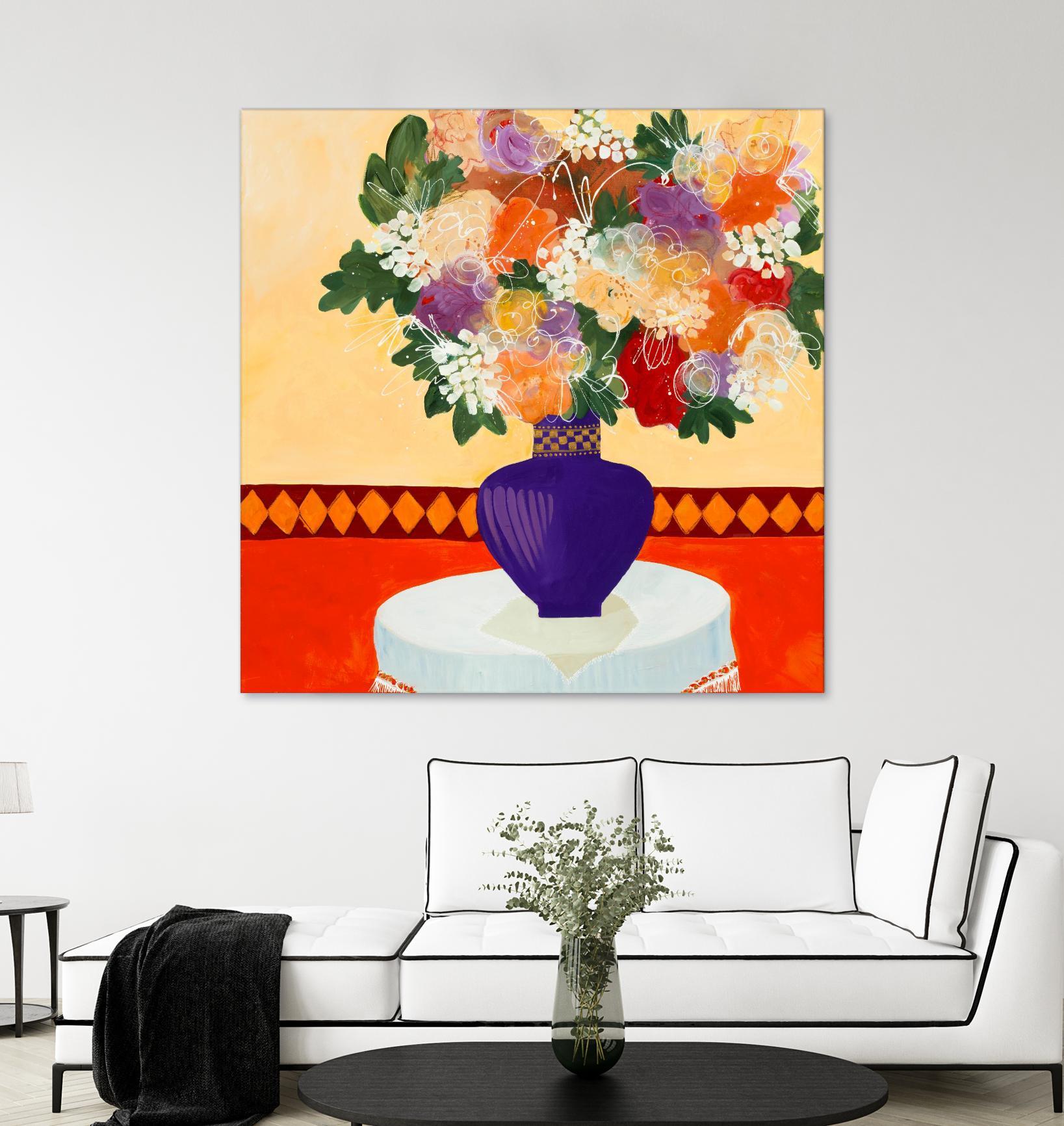 Taking In The Joy by Ruth Fromstein on GIANT ART - oranges floral bouquet