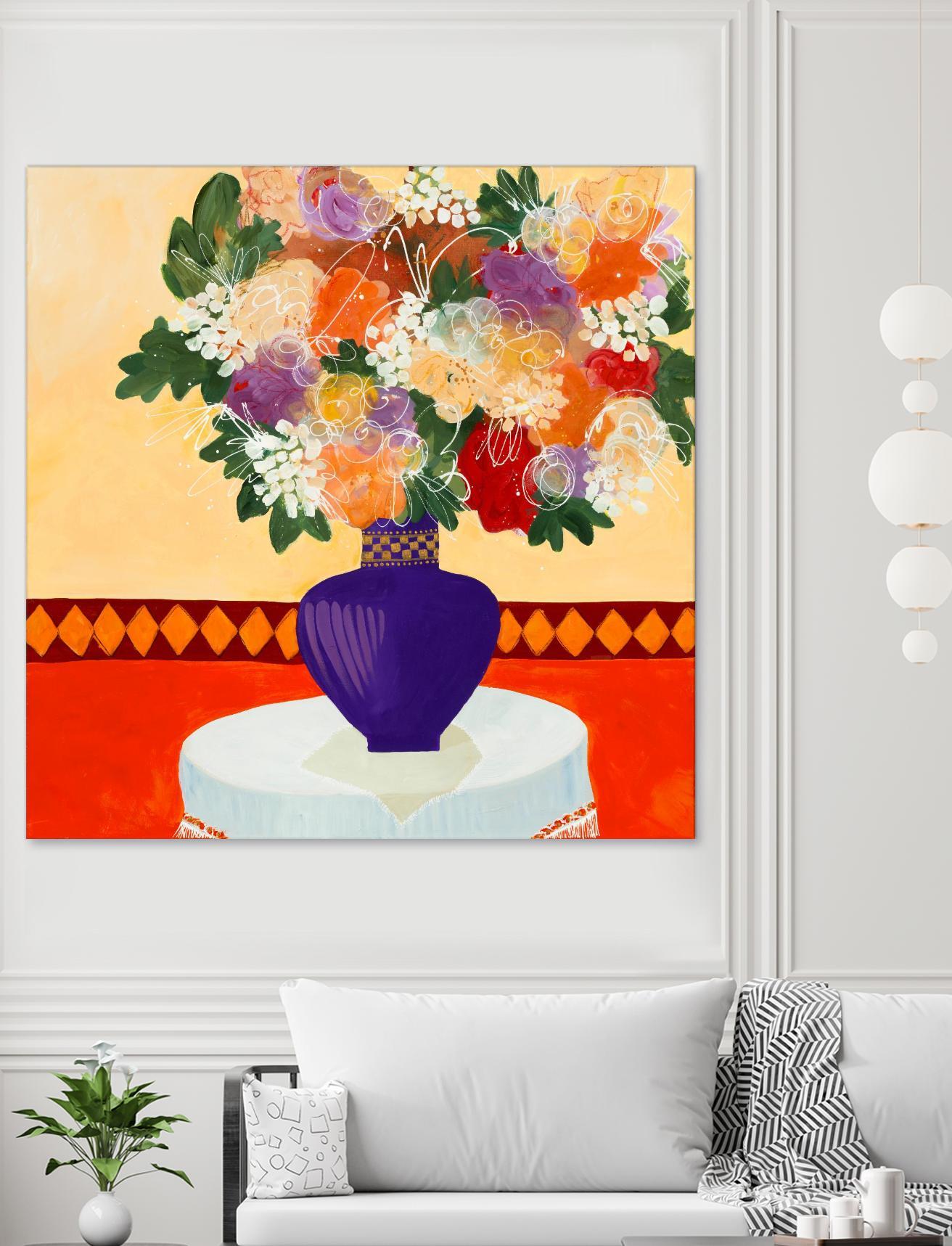 Taking In The Joy by Ruth Fromstein on GIANT ART - oranges floral bouquet