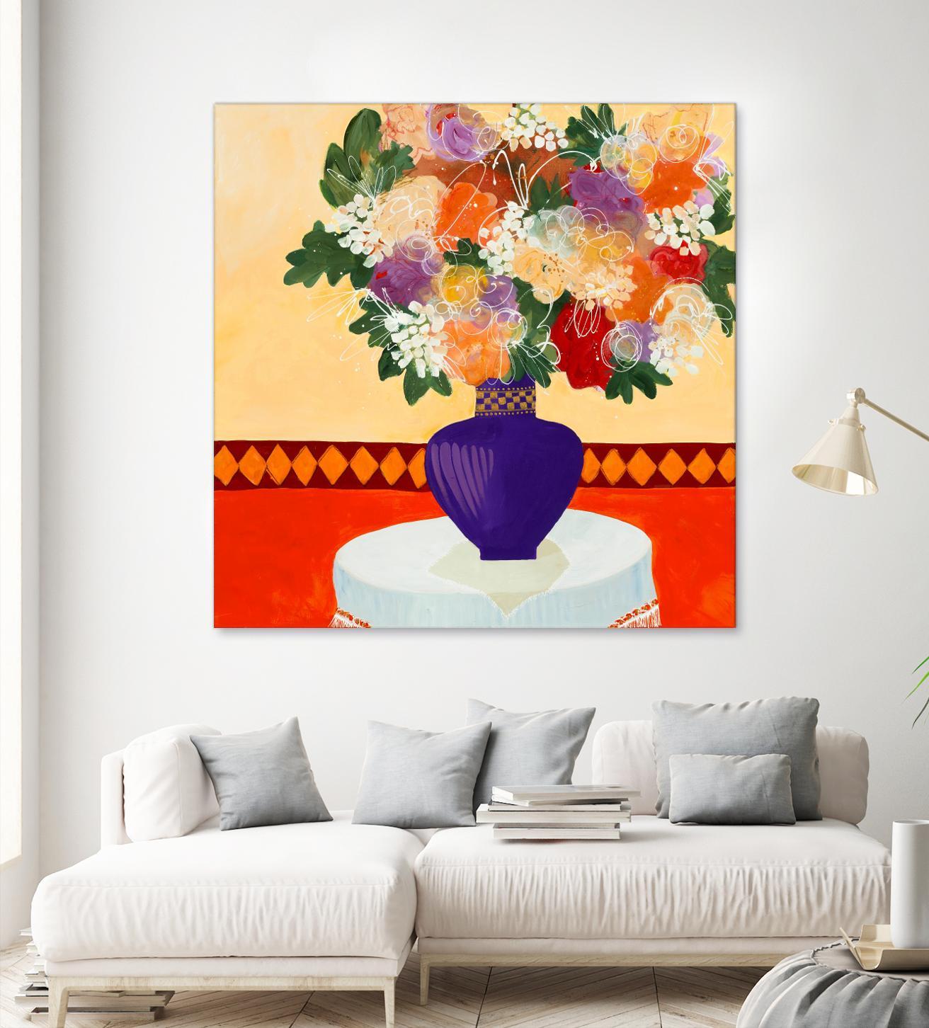 Taking In The Joy by Ruth Fromstein on GIANT ART - oranges floral bouquet