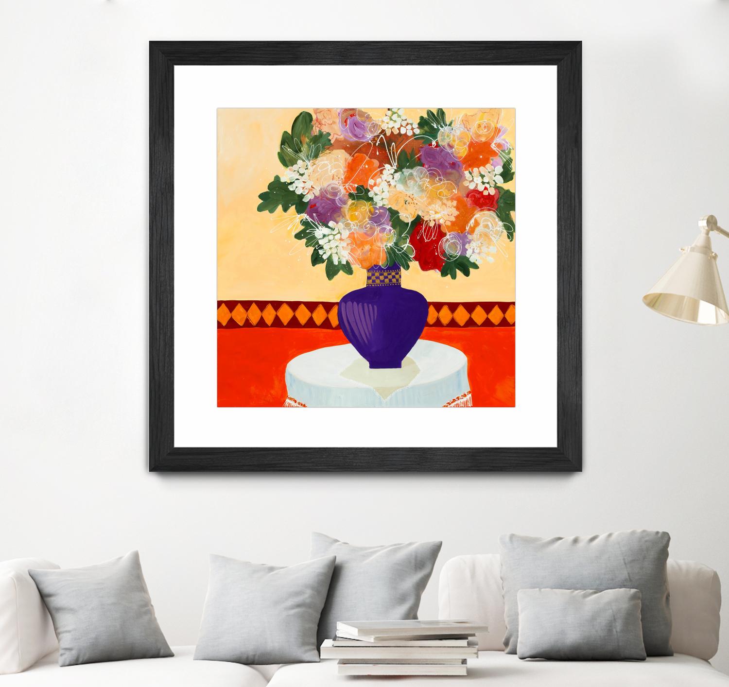 Taking In The Joy by Ruth Fromstein on GIANT ART - oranges floral bouquet