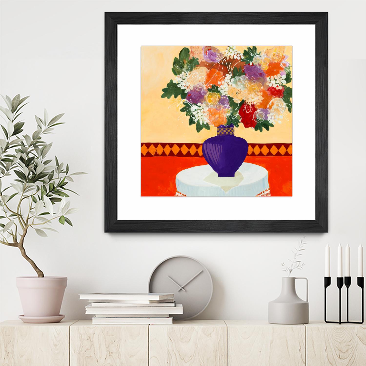 Taking In The Joy by Ruth Fromstein on GIANT ART - oranges floral bouquet