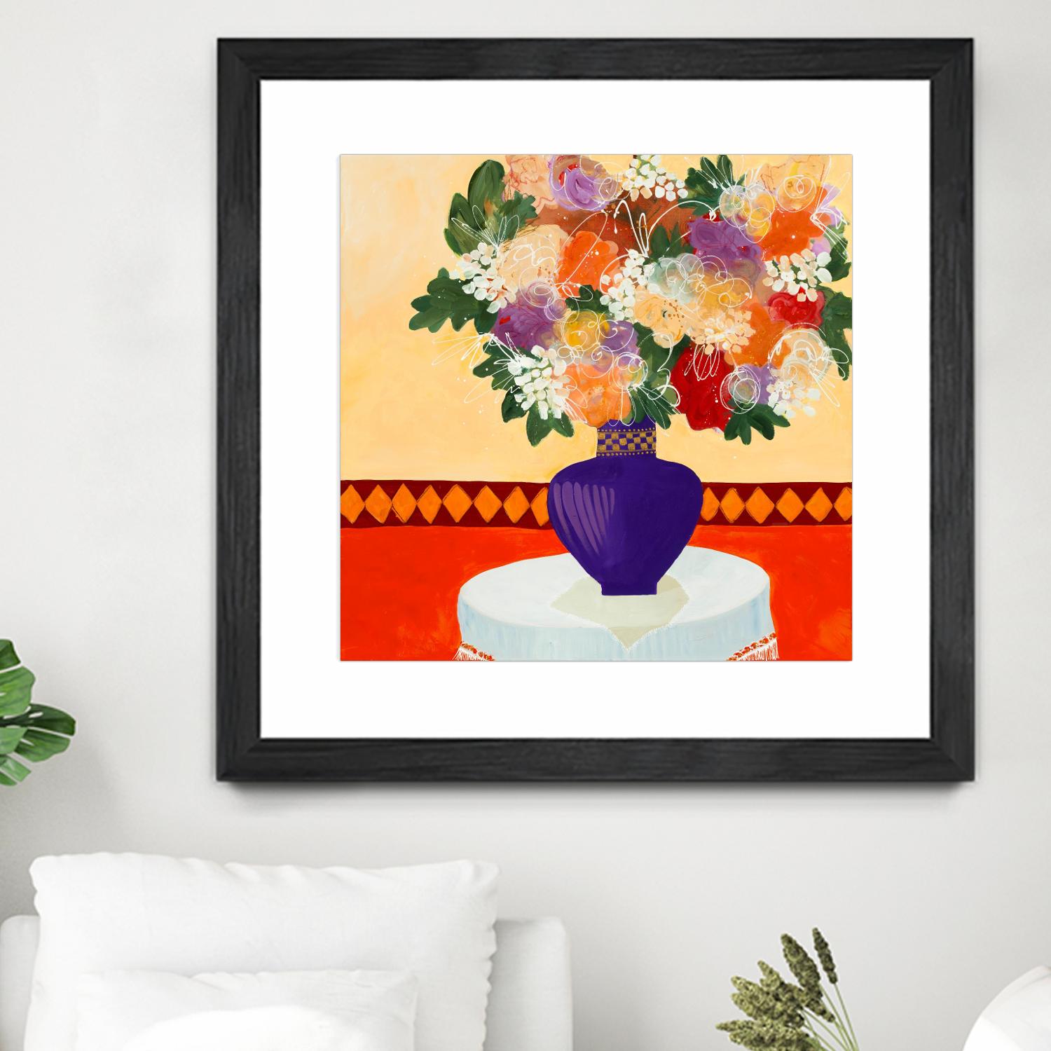 Taking In The Joy by Ruth Fromstein on GIANT ART - oranges floral bouquet