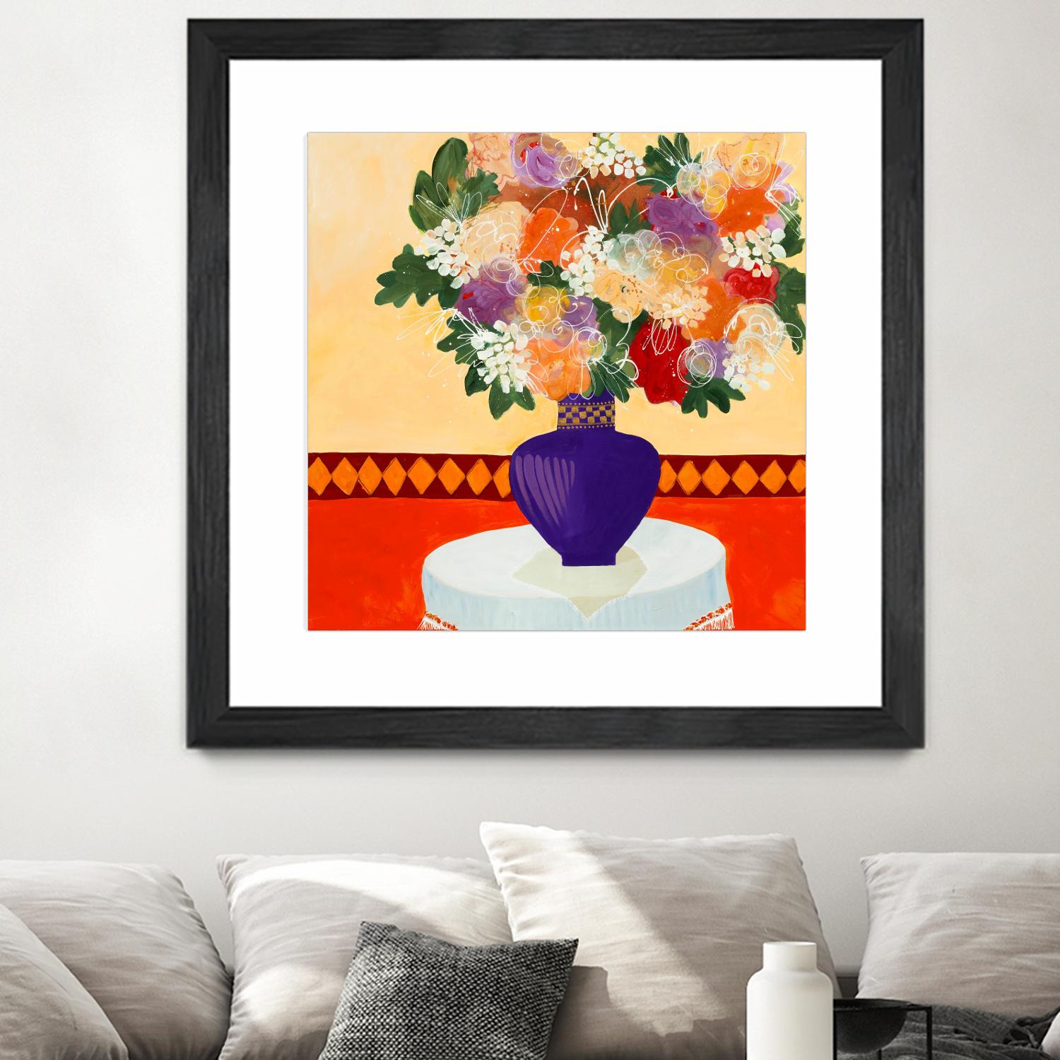 Taking In The Joy by Ruth Fromstein on GIANT ART - oranges floral bouquet