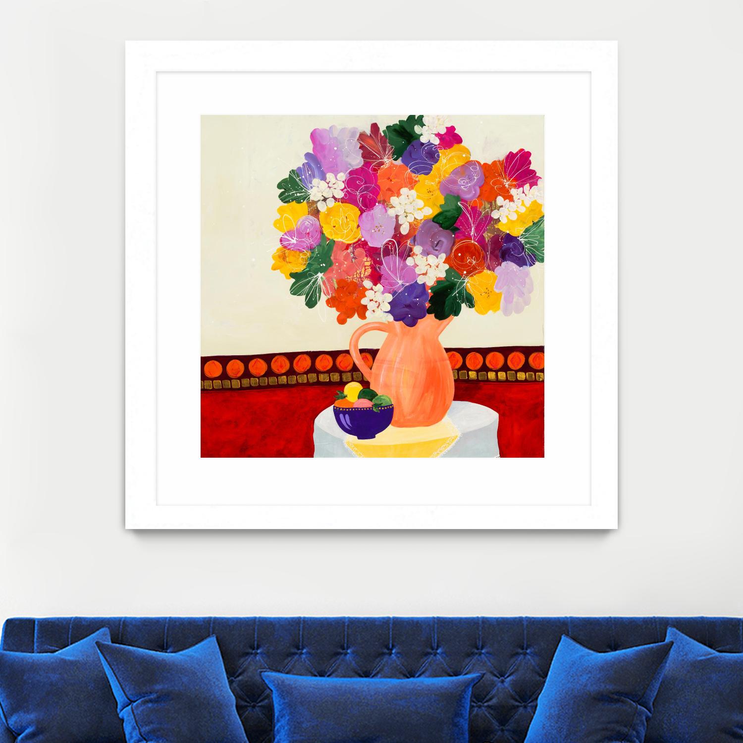 Taking In The Love by Ruth Fromstein on GIANT ART - oranges floral bouquet