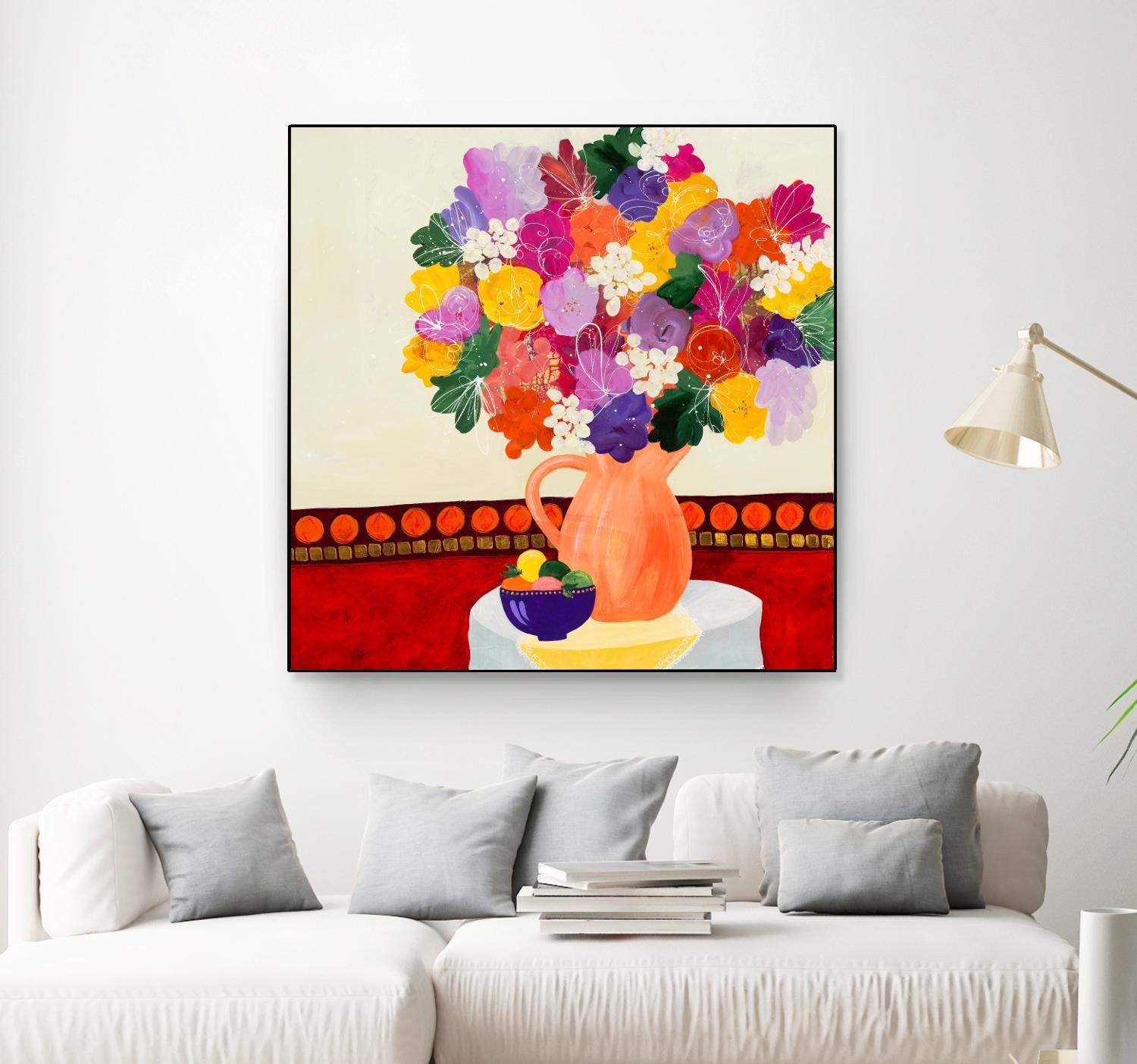 Taking In The Love by Ruth Fromstein on GIANT ART - oranges floral bouquet