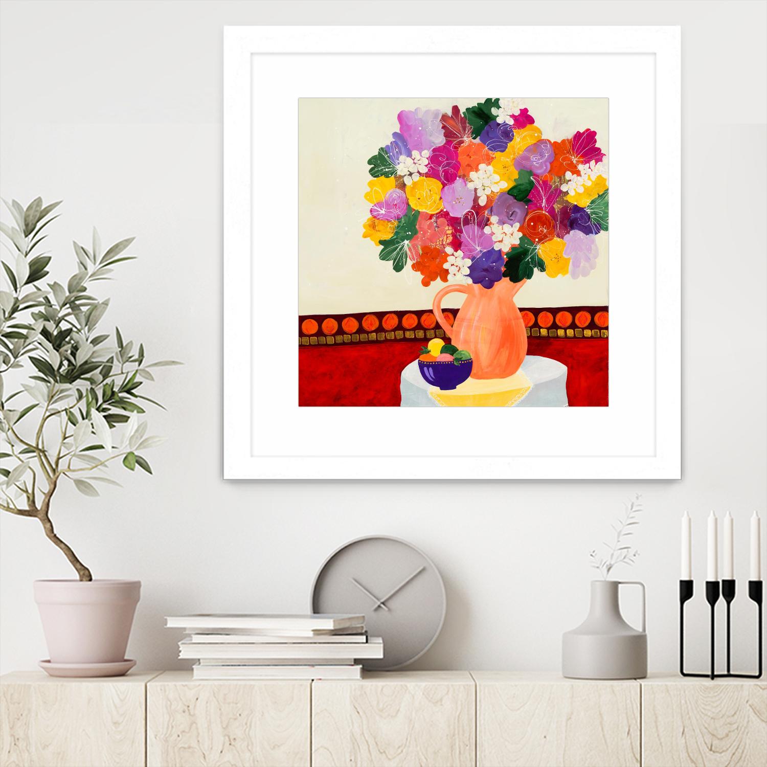 Taking In The Love by Ruth Fromstein on GIANT ART - oranges floral bouquet