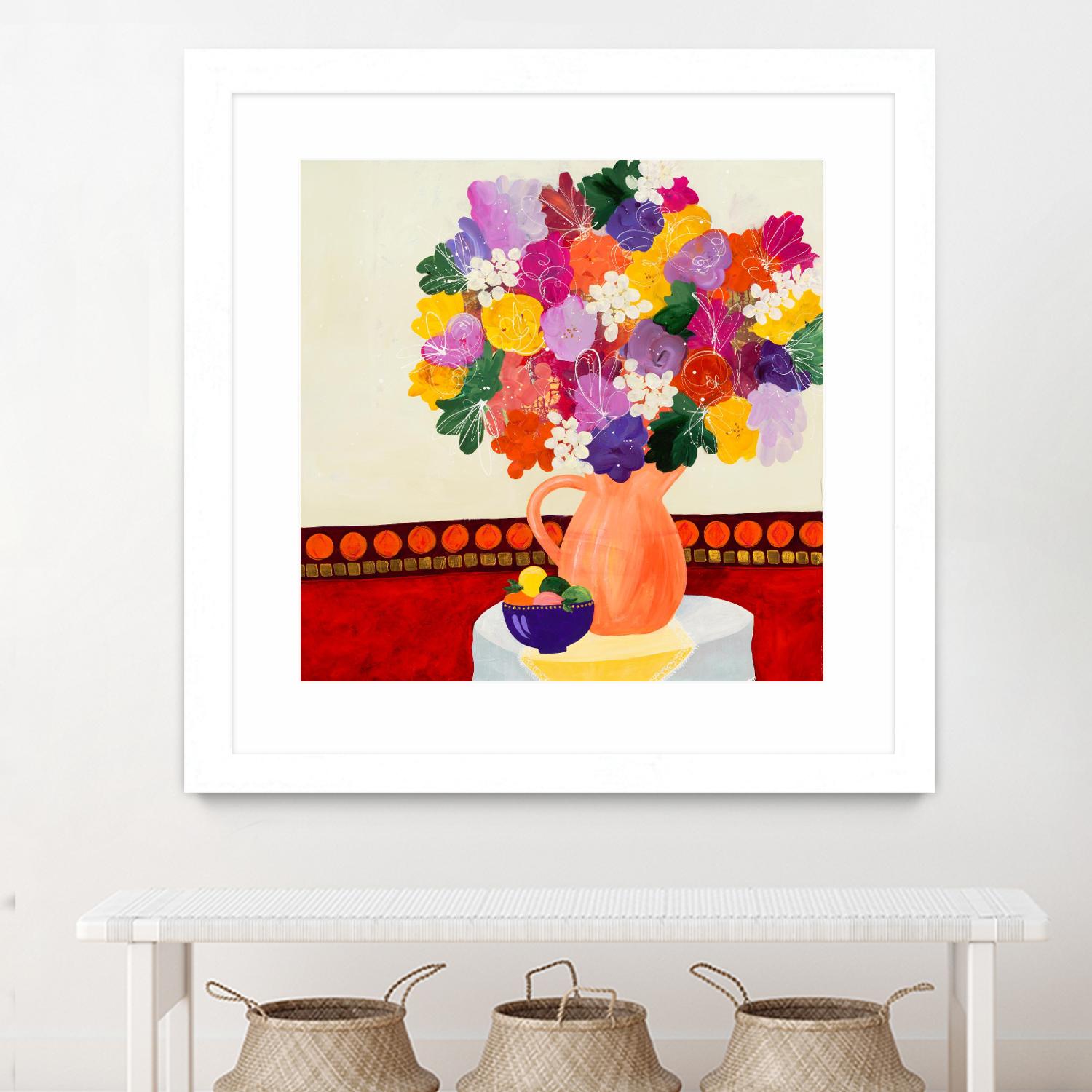 Taking In The Love by Ruth Fromstein on GIANT ART - oranges floral bouquet