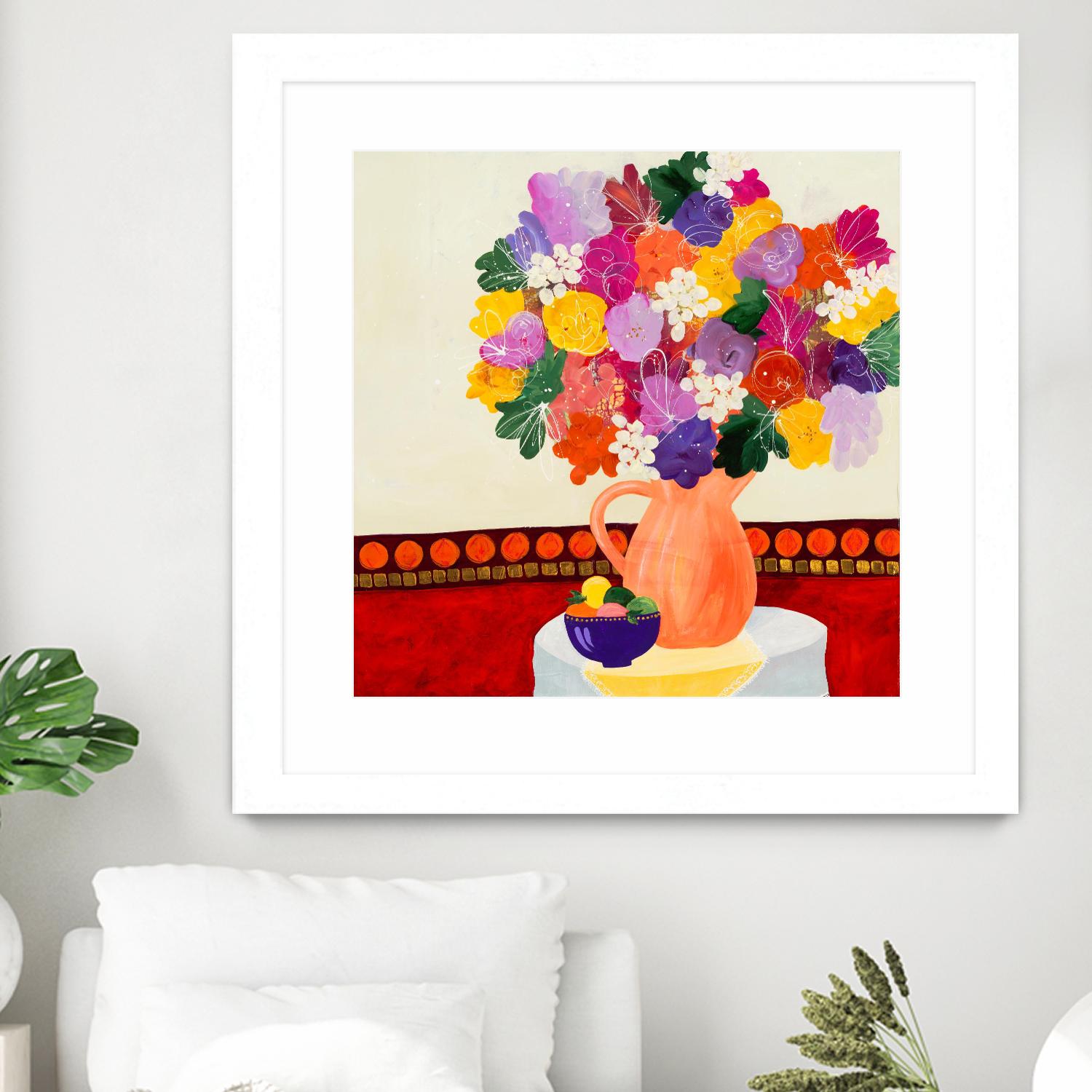 Taking In The Love by Ruth Fromstein on GIANT ART - oranges floral bouquet
