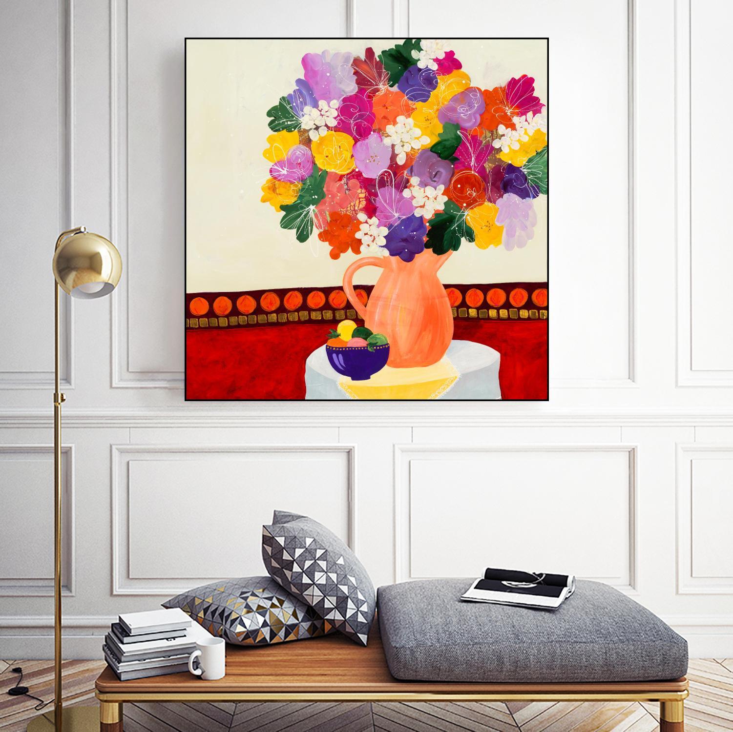 Taking In The Love by Ruth Fromstein on GIANT ART - oranges floral bouquet