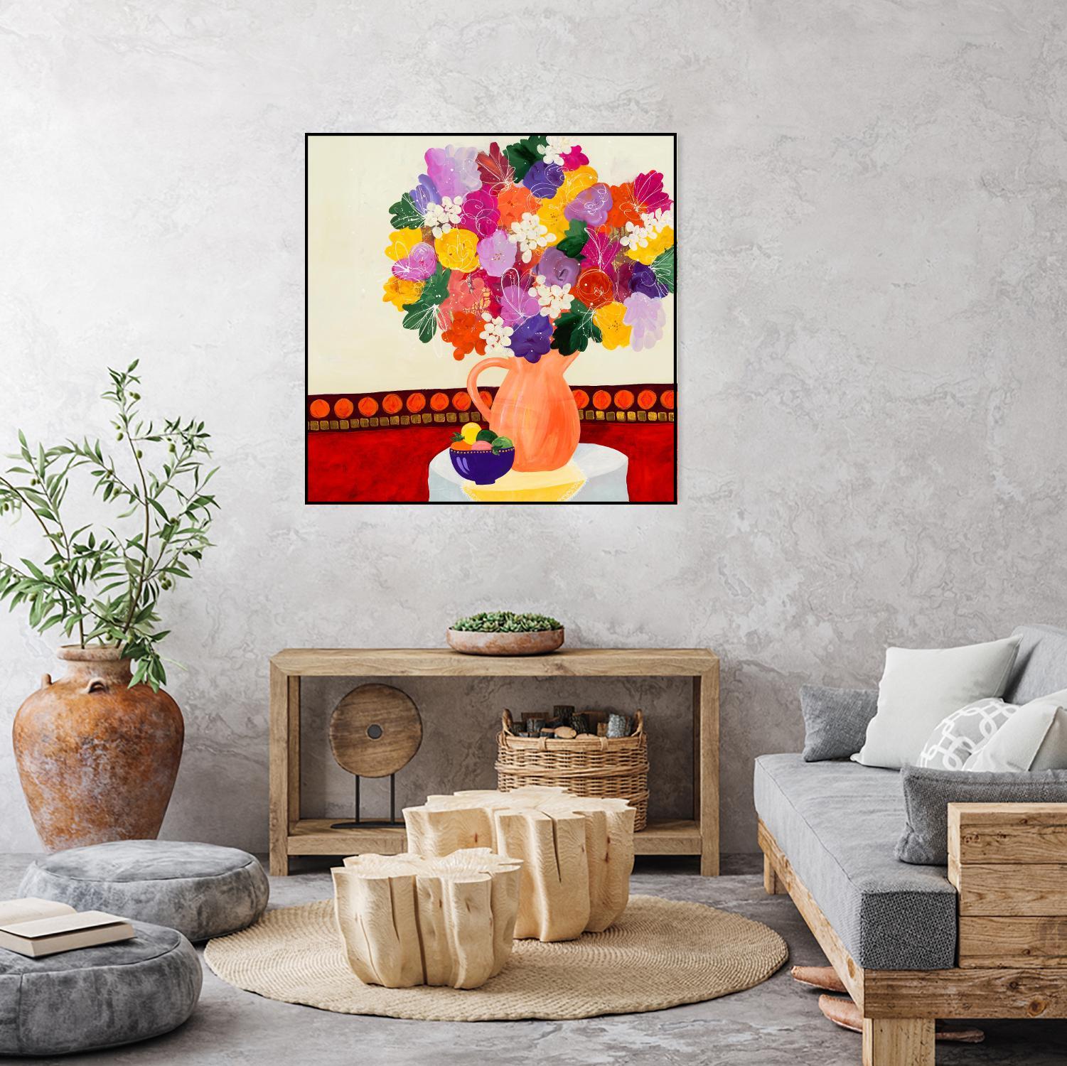 Taking In The Love by Ruth Fromstein on GIANT ART - oranges floral bouquet