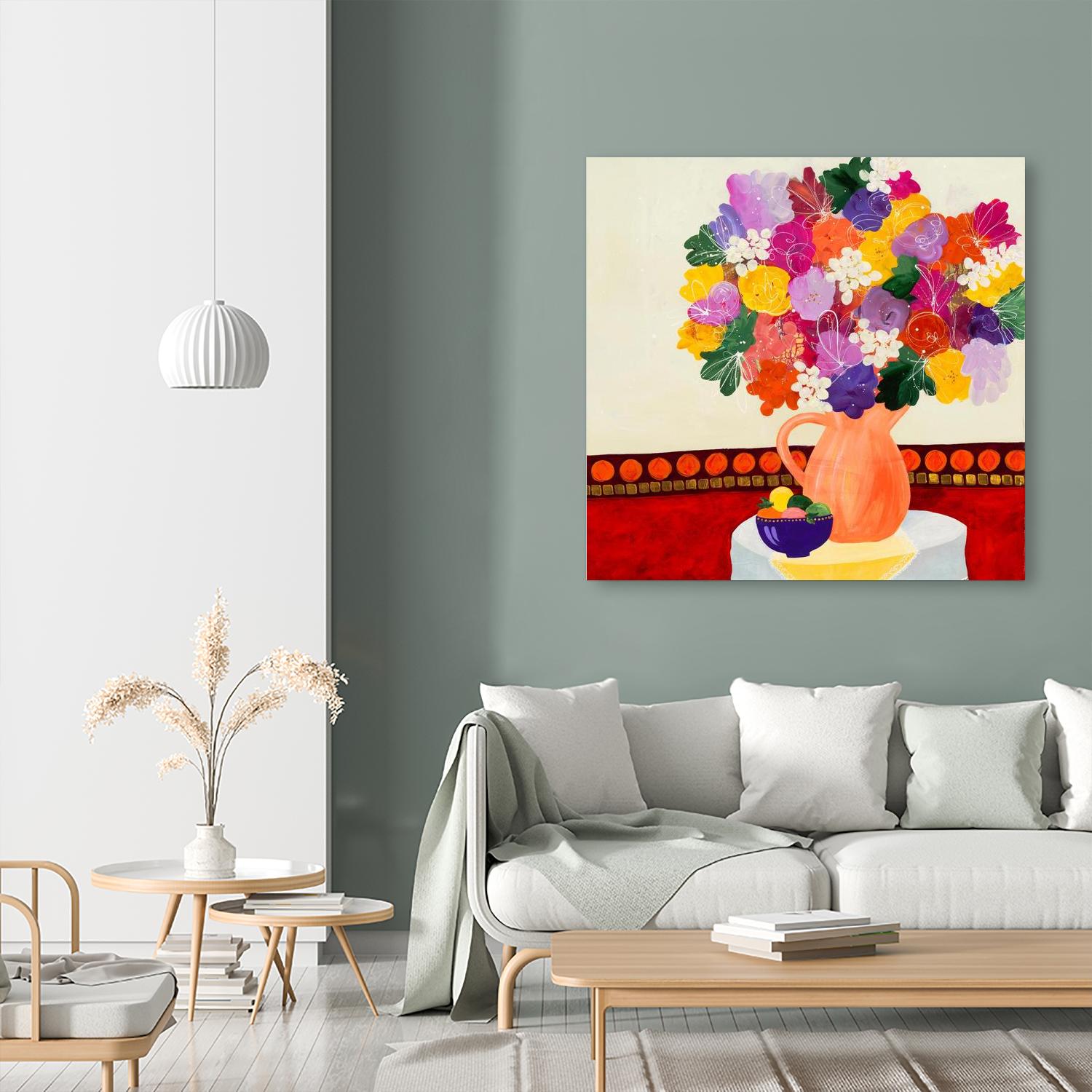 Taking In The Love by Ruth Fromstein on GIANT ART - oranges floral bouquet