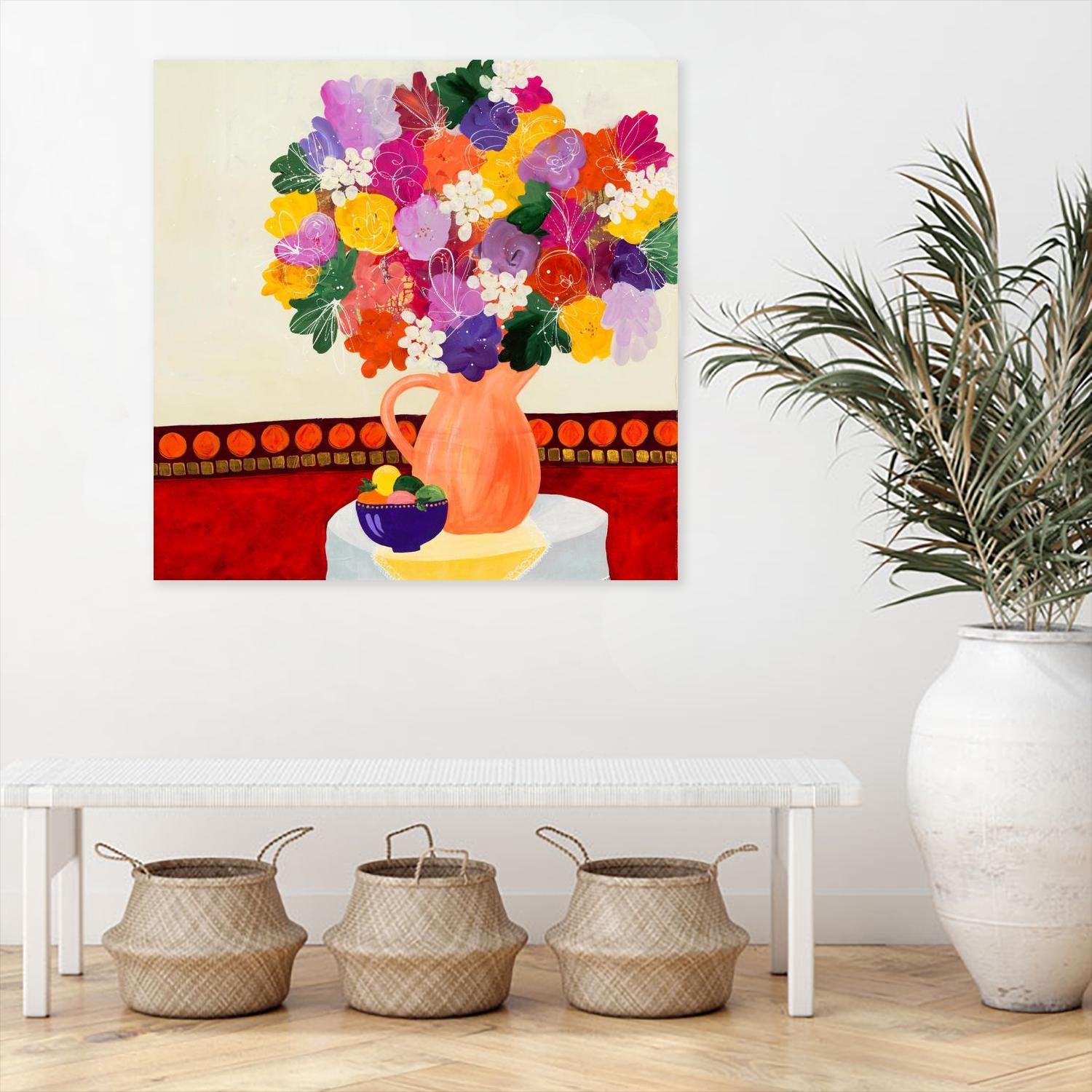 Taking In The Love by Ruth Fromstein on GIANT ART - oranges floral bouquet