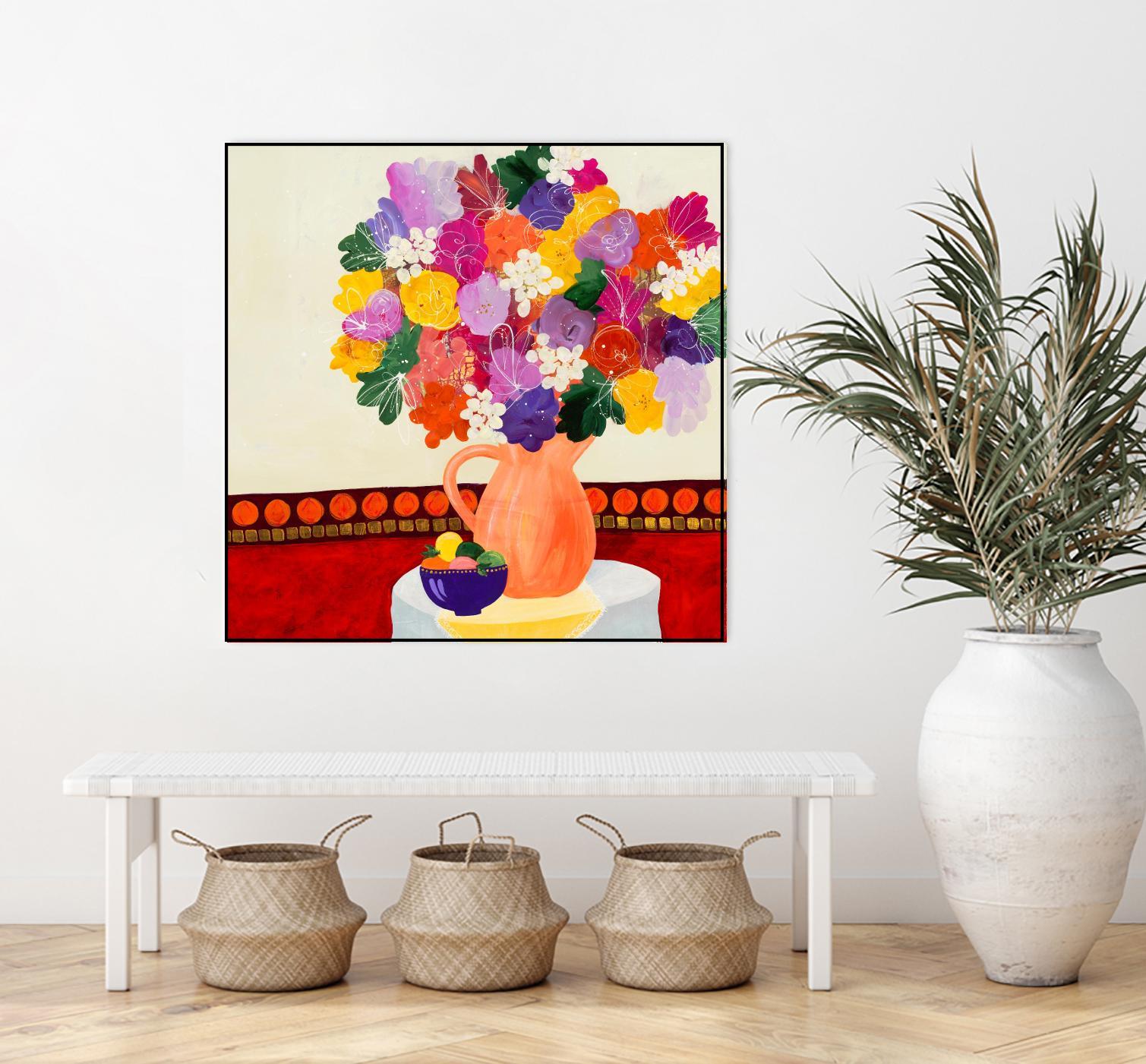 Taking In The Love by Ruth Fromstein on GIANT ART - oranges floral bouquet