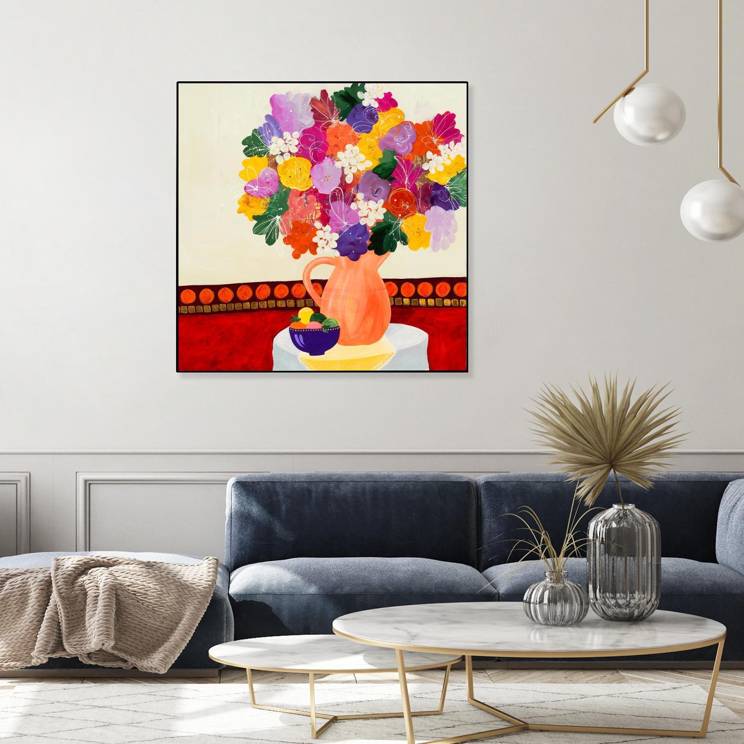 Taking In The Love by Ruth Fromstein on GIANT ART - oranges floral bouquet
