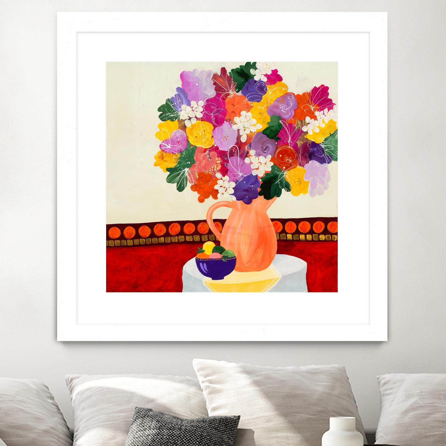 Taking In The Love by Ruth Fromstein on GIANT ART - oranges floral bouquet
