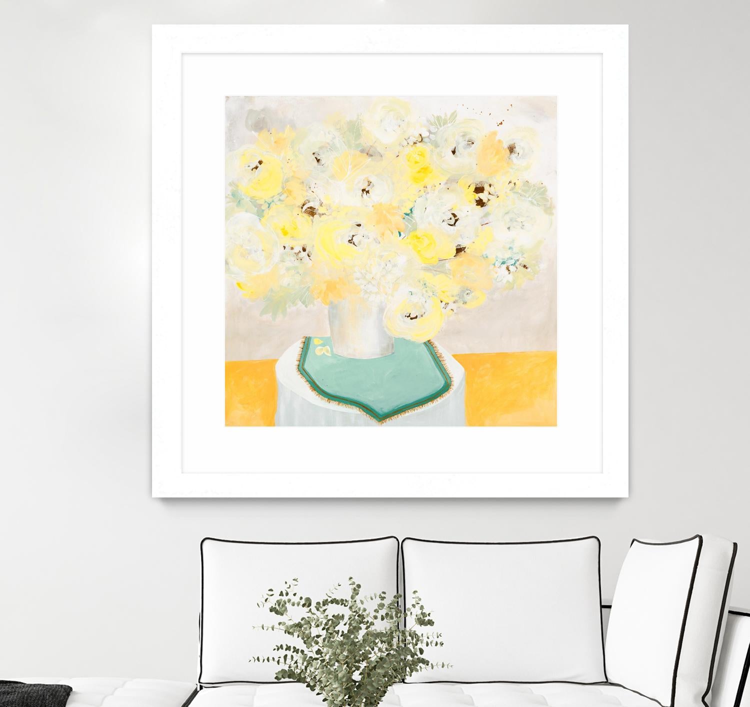 SOFT & GENTLE by RUTH FROMSTEIN on GIANT ART - yellow floral floral
