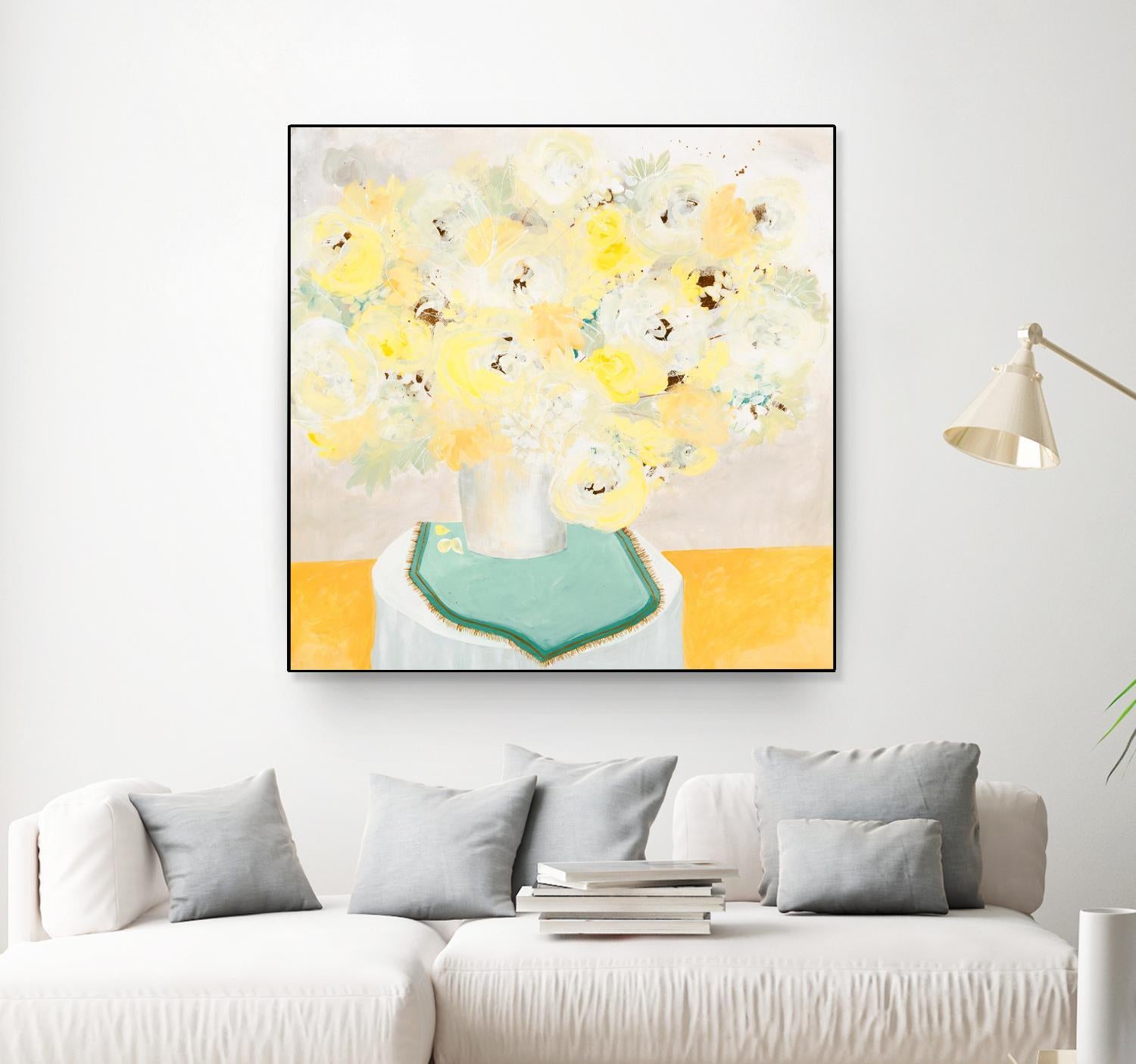 SOFT & GENTLE by RUTH FROMSTEIN on GIANT ART - yellow floral floral