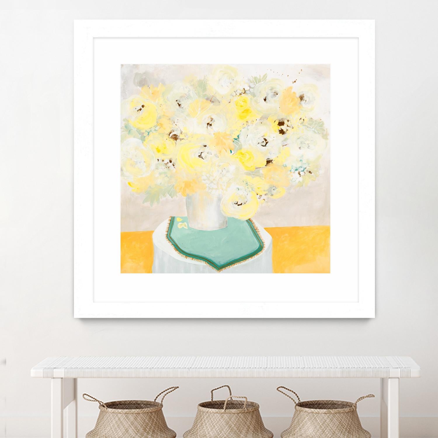 SOFT & GENTLE by RUTH FROMSTEIN on GIANT ART - yellow floral floral