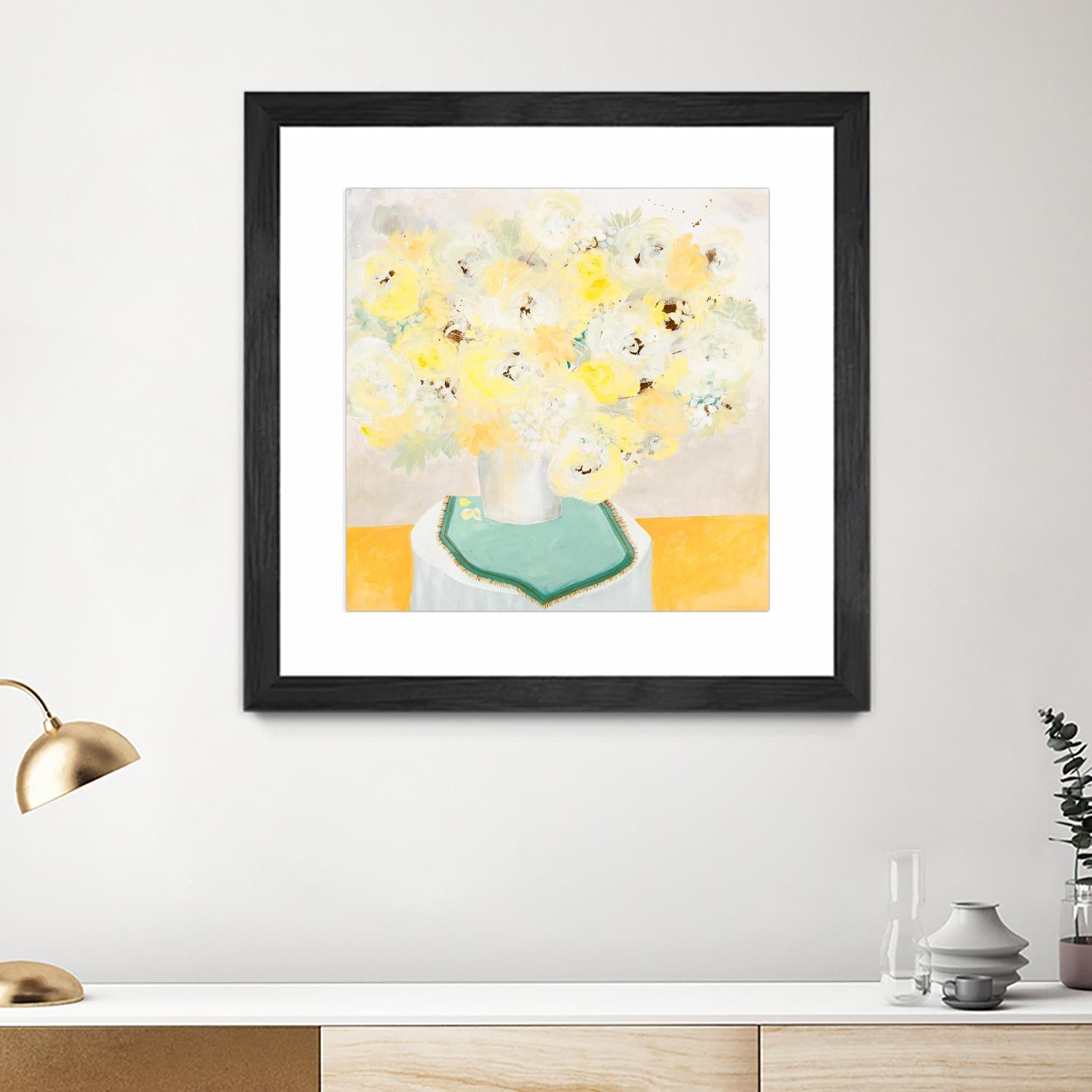 SOFT & GENTLE by RUTH FROMSTEIN on GIANT ART - yellow floral floral