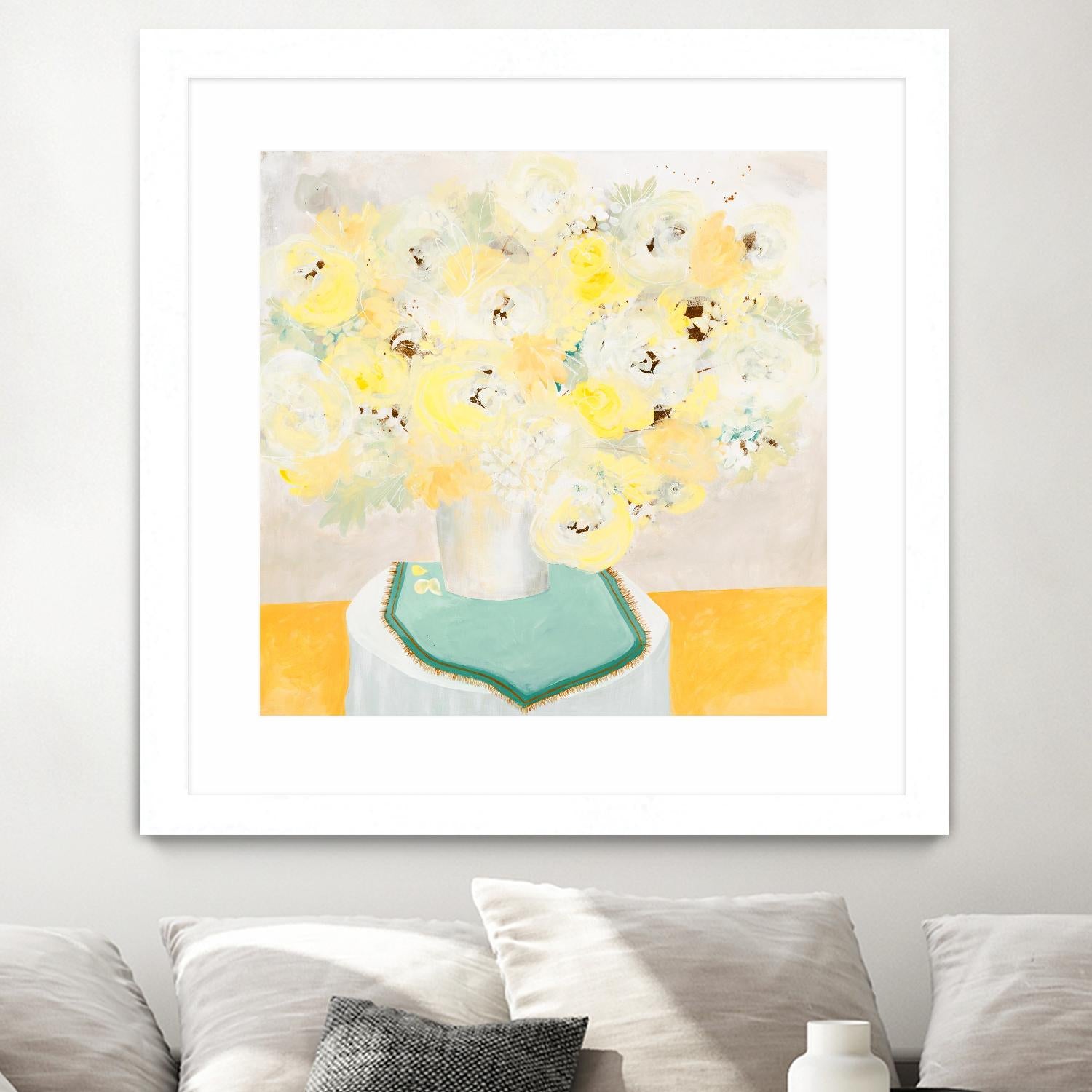 SOFT & GENTLE by RUTH FROMSTEIN on GIANT ART - yellow floral floral
