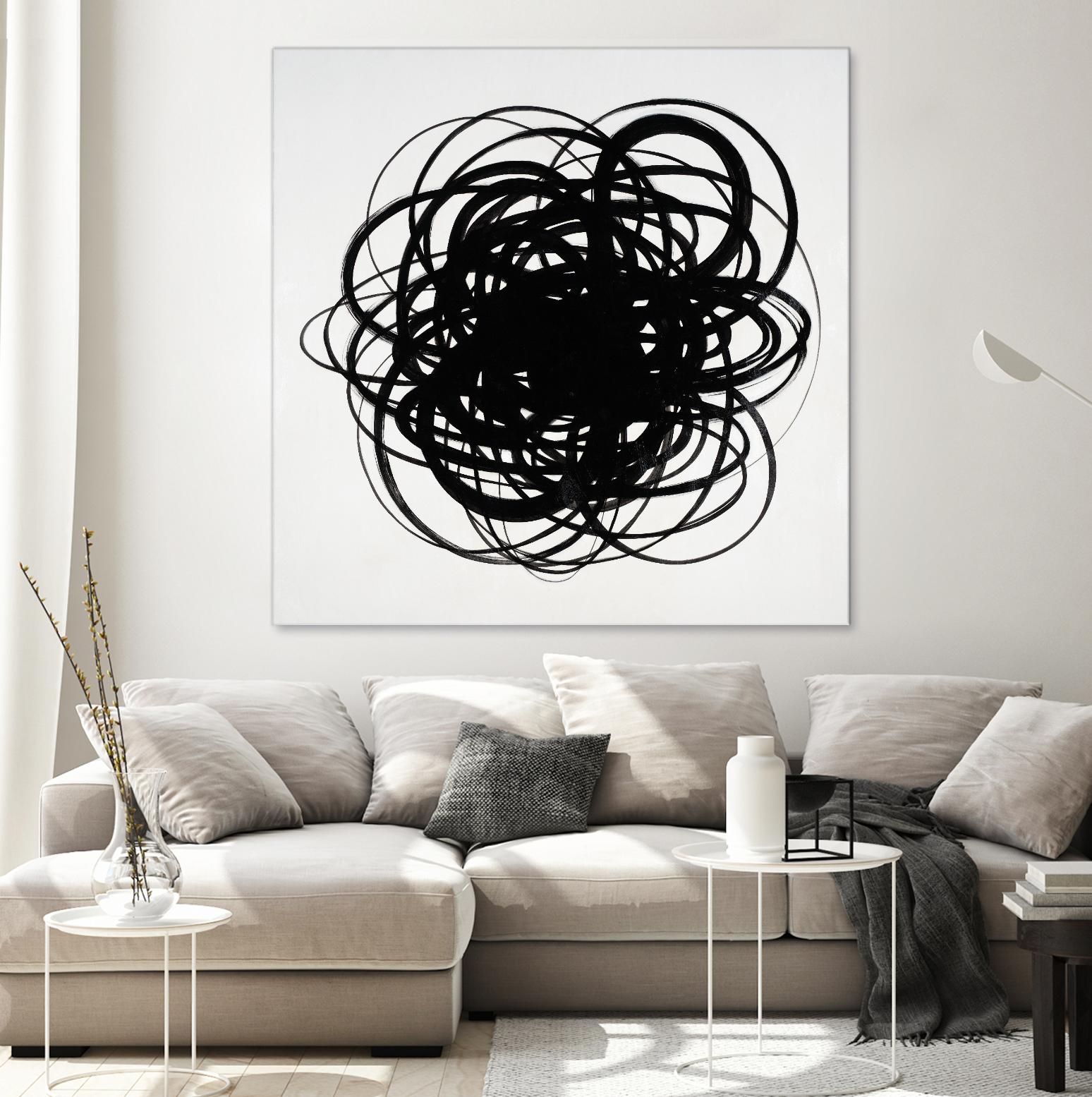 Scribbles II by KC Haxton on GIANT ART - black abstract