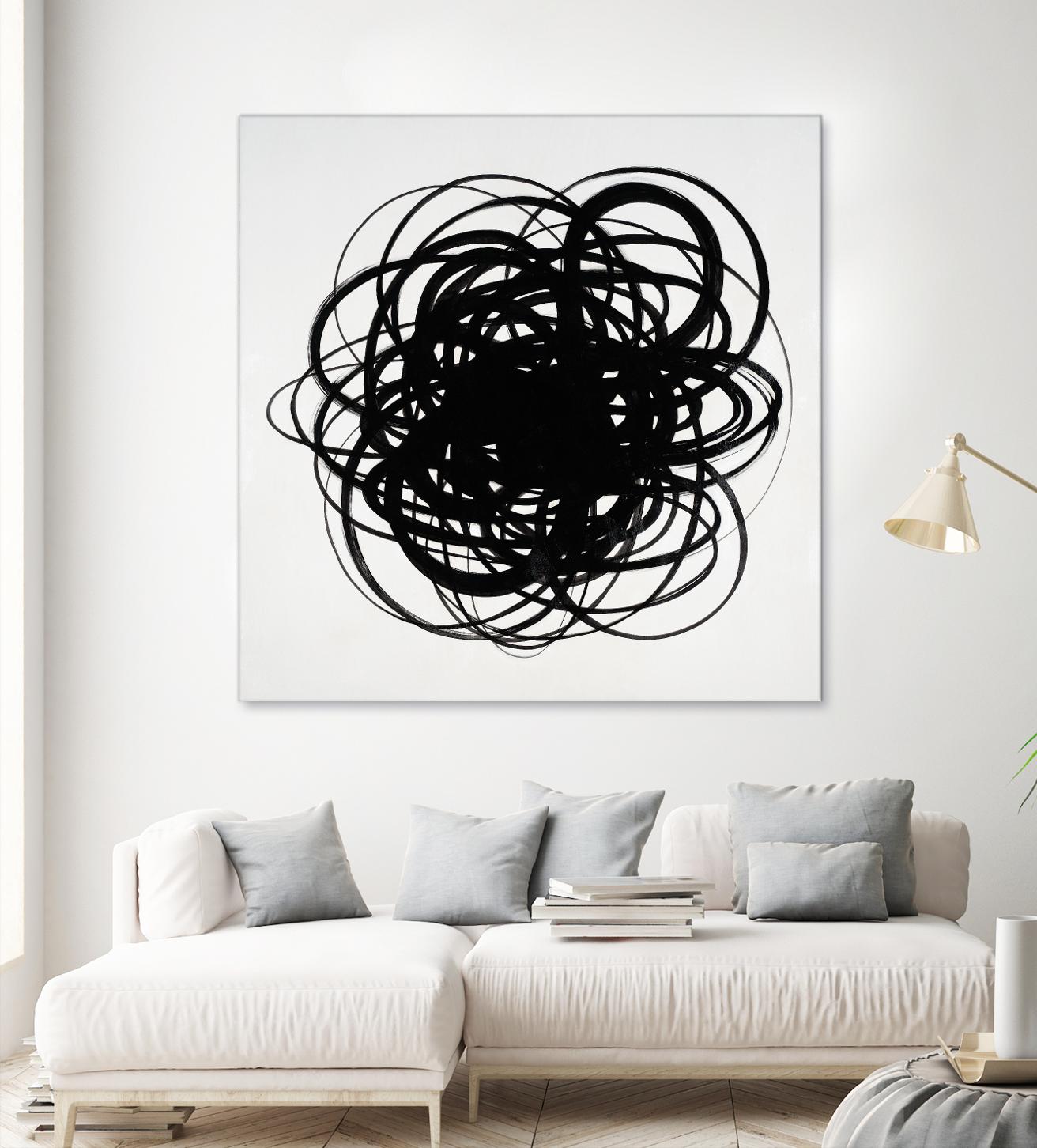 Scribbles II by KC Haxton on GIANT ART - black abstract