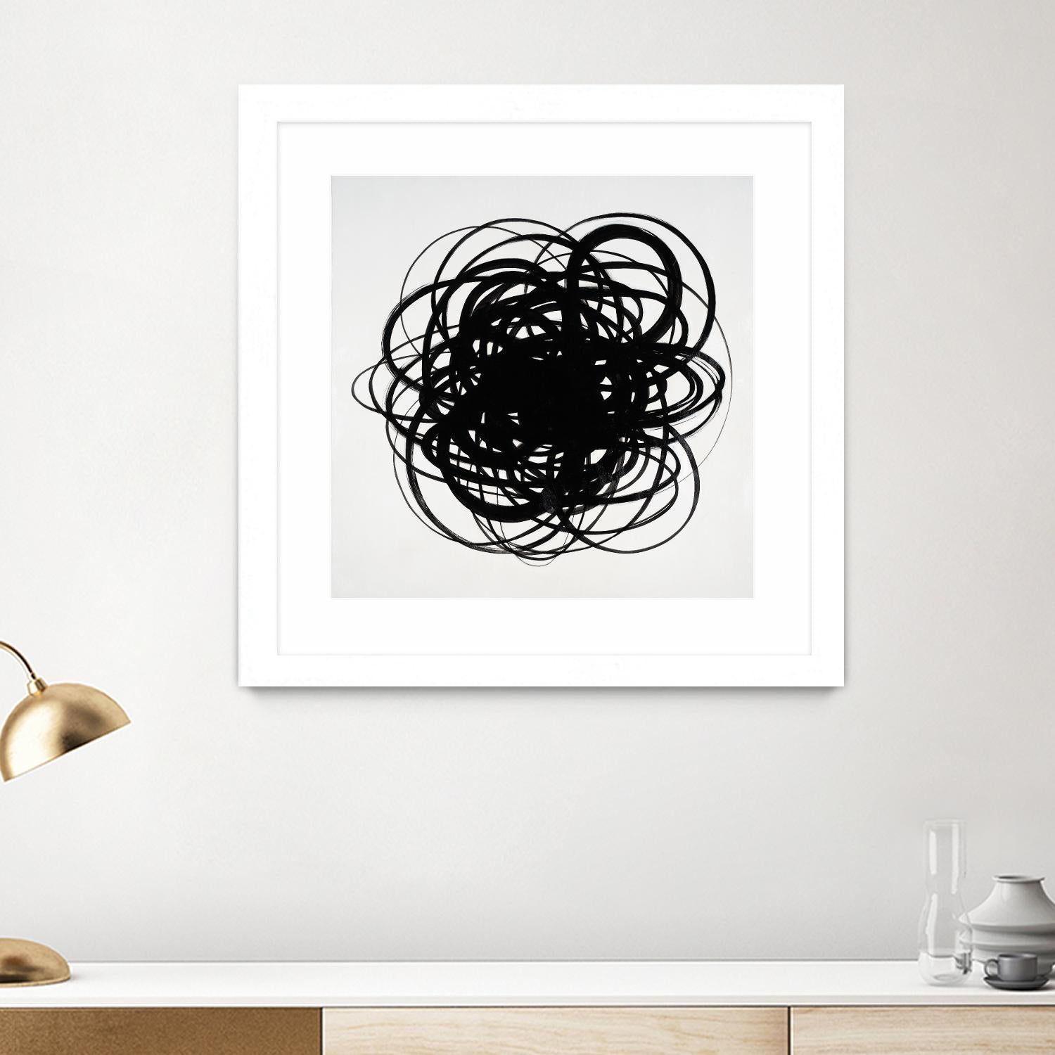 Scribbles II by KC Haxton on GIANT ART - black abstract