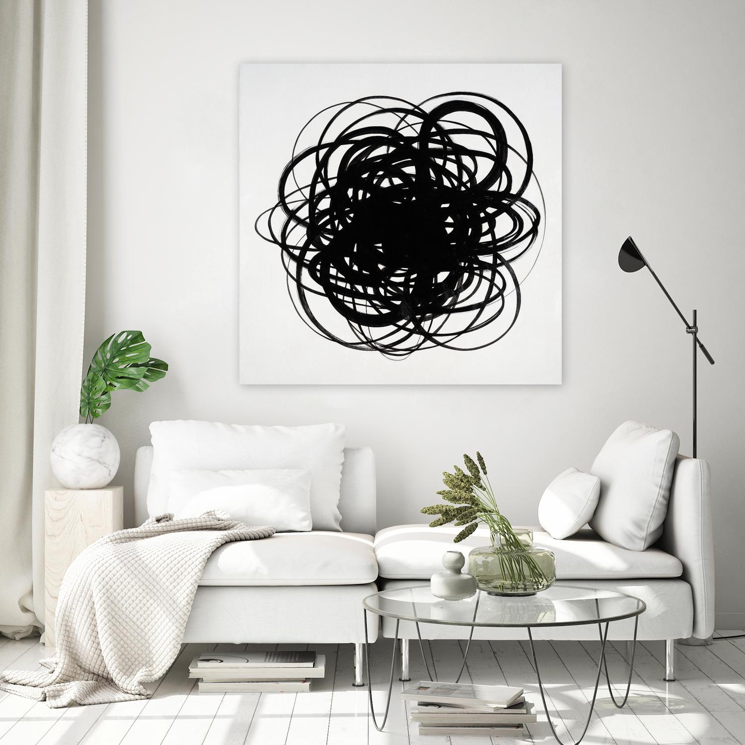 Scribbles II by KC Haxton on GIANT ART - black abstract