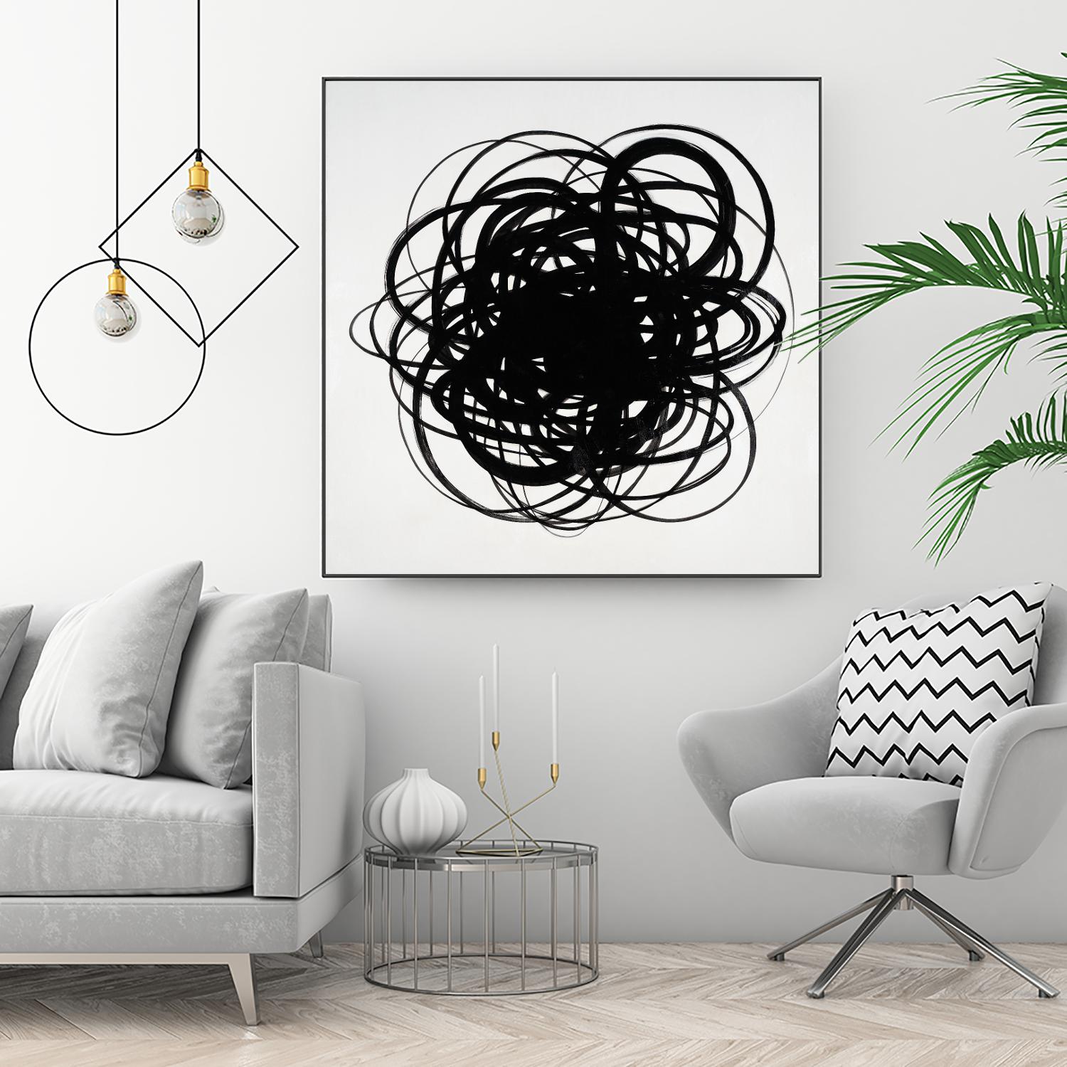 Scribbles II by KC Haxton on GIANT ART - black abstract