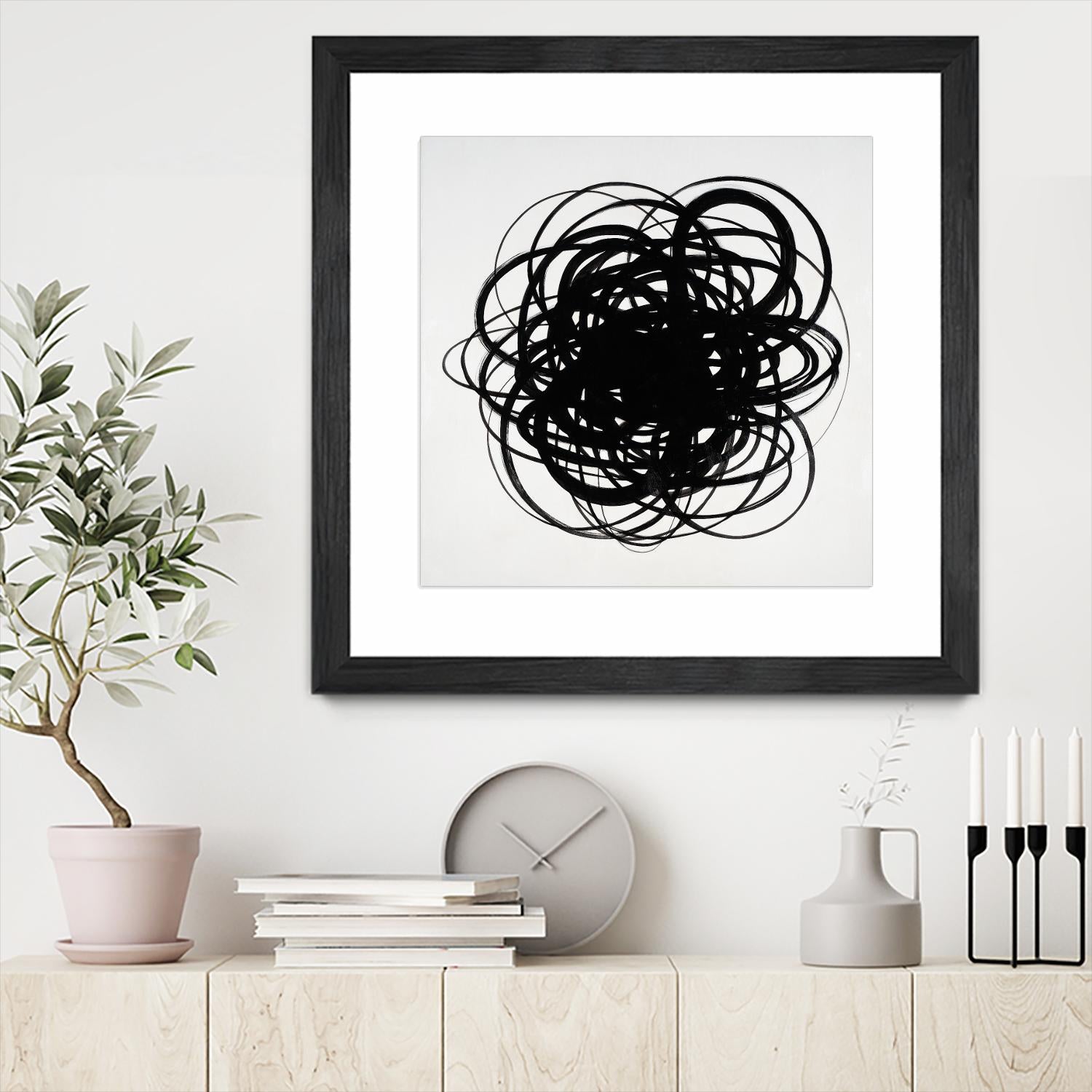 Scribbles II by KC Haxton on GIANT ART - black abstract