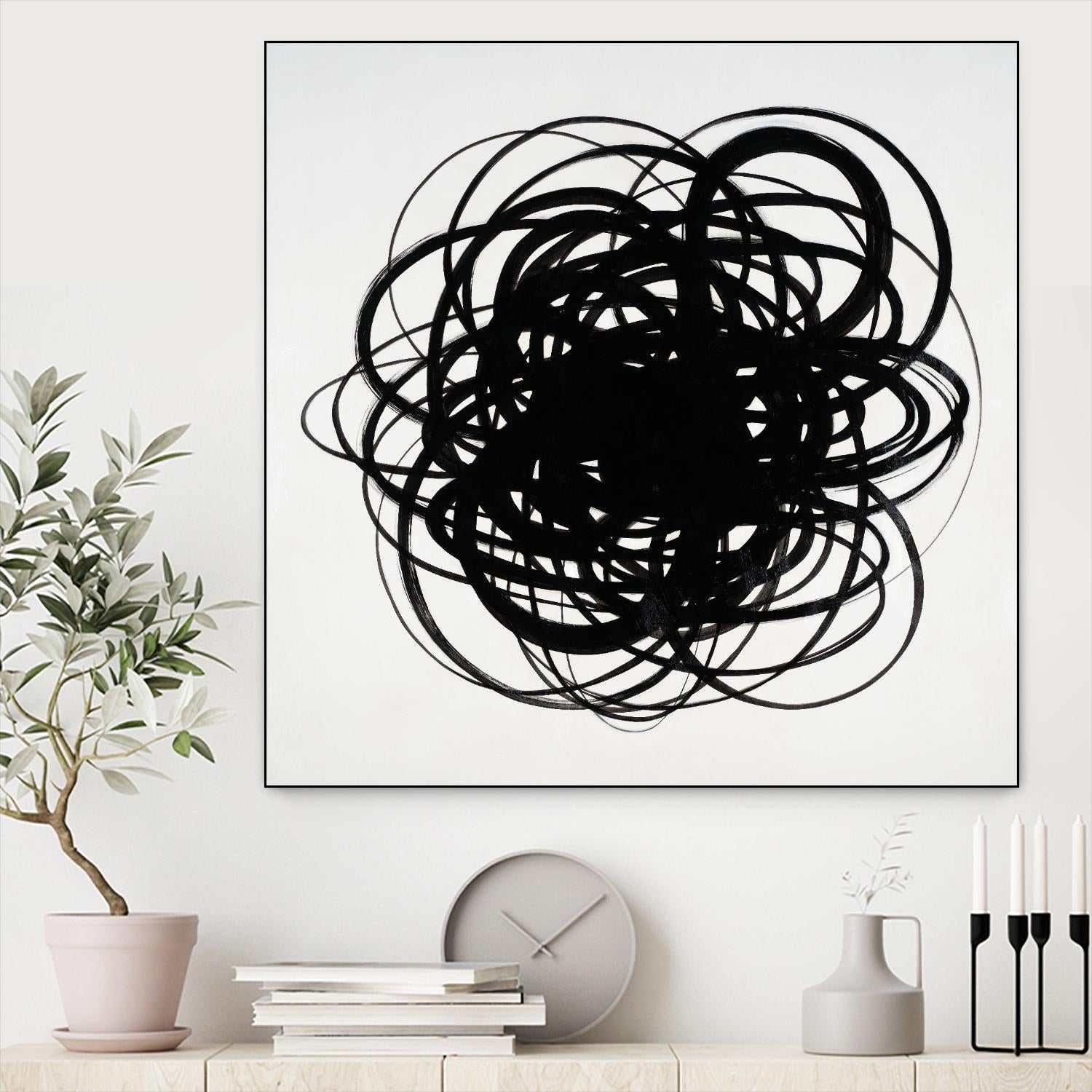 Scribbles II by KC Haxton on GIANT ART - black abstract