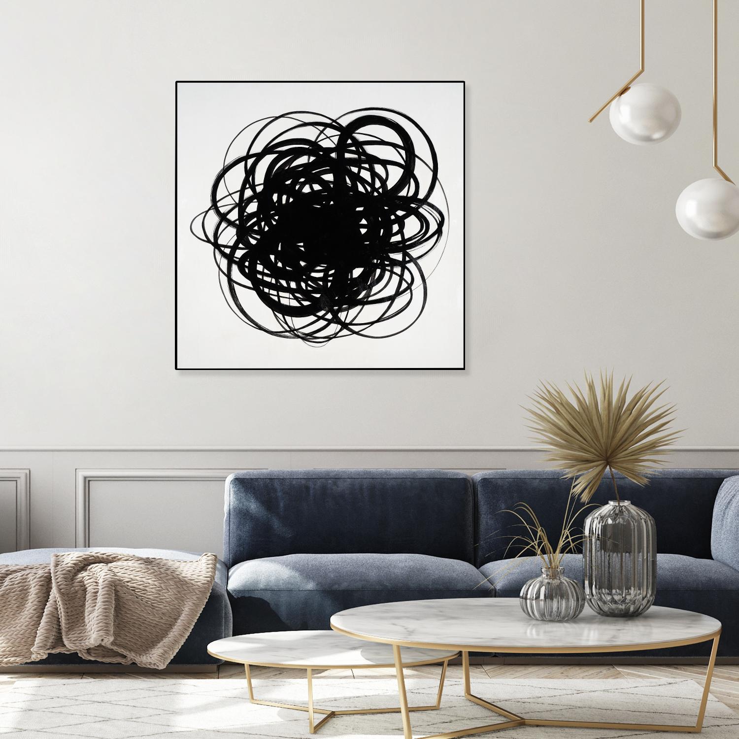 Scribbles II by KC Haxton on GIANT ART - black abstract