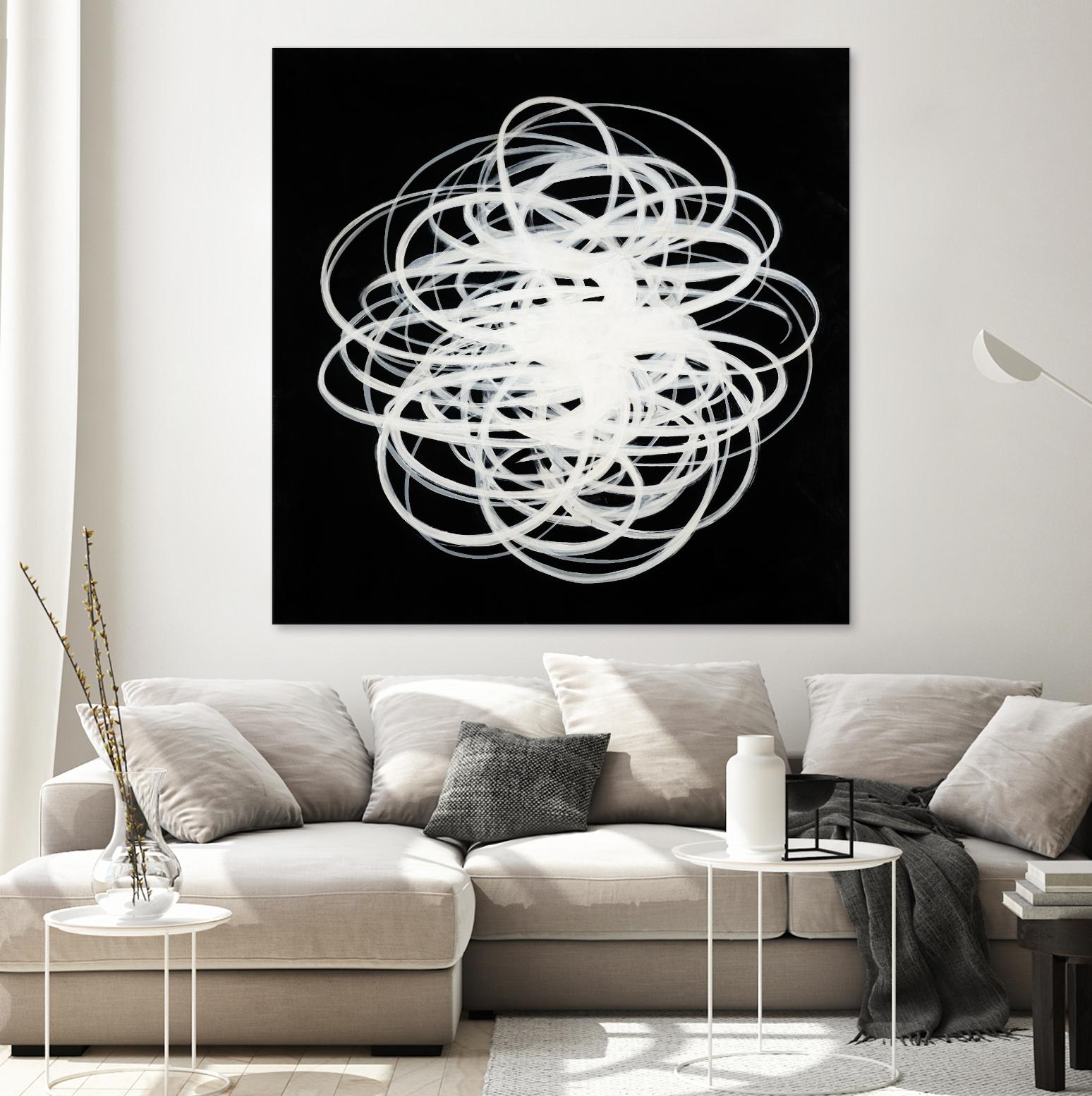 Scribbles I by KC Haxton on GIANT ART - black abstract