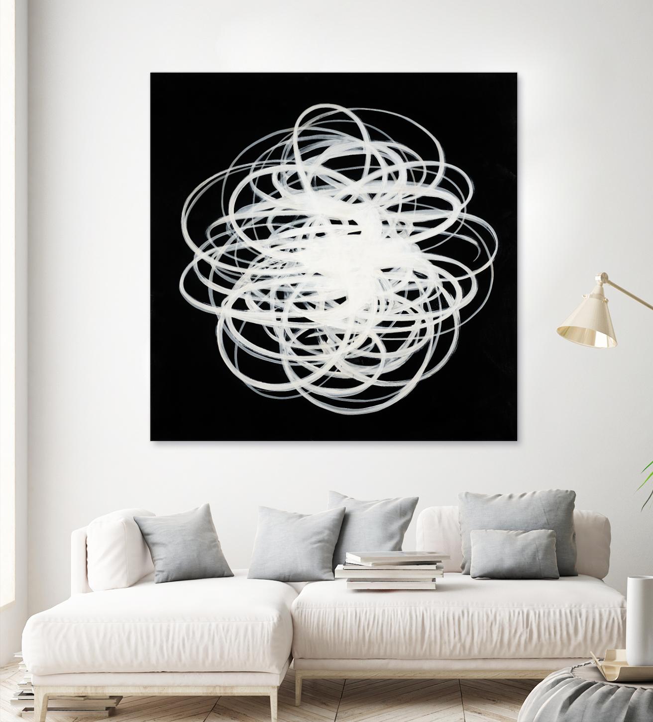 Scribbles I by KC Haxton on GIANT ART - black abstract
