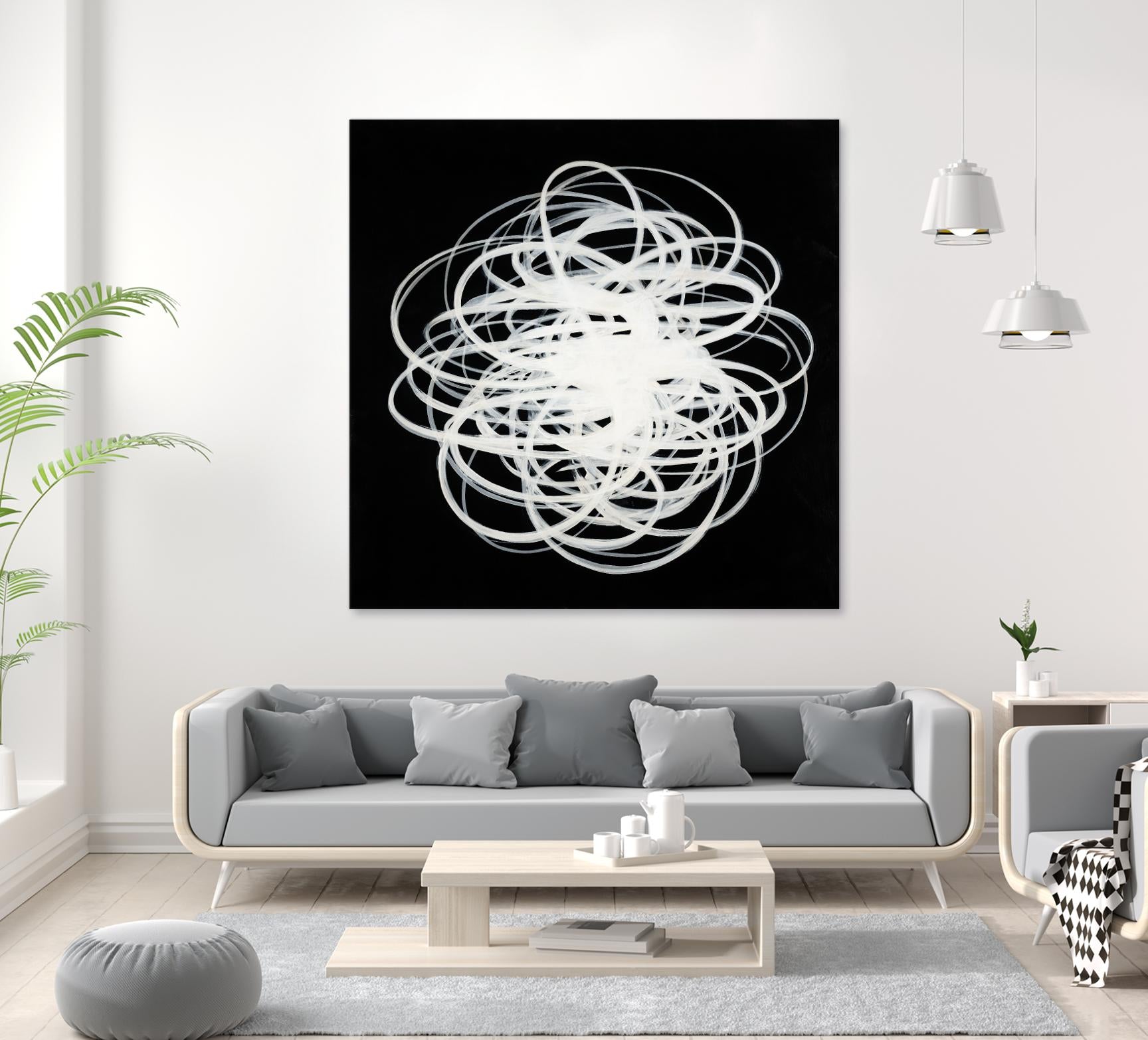 Scribbles I by KC Haxton on GIANT ART - black abstract