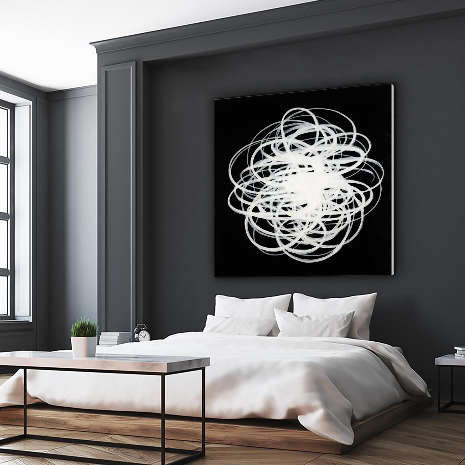 Scribbles I by KC Haxton on GIANT ART - black abstract