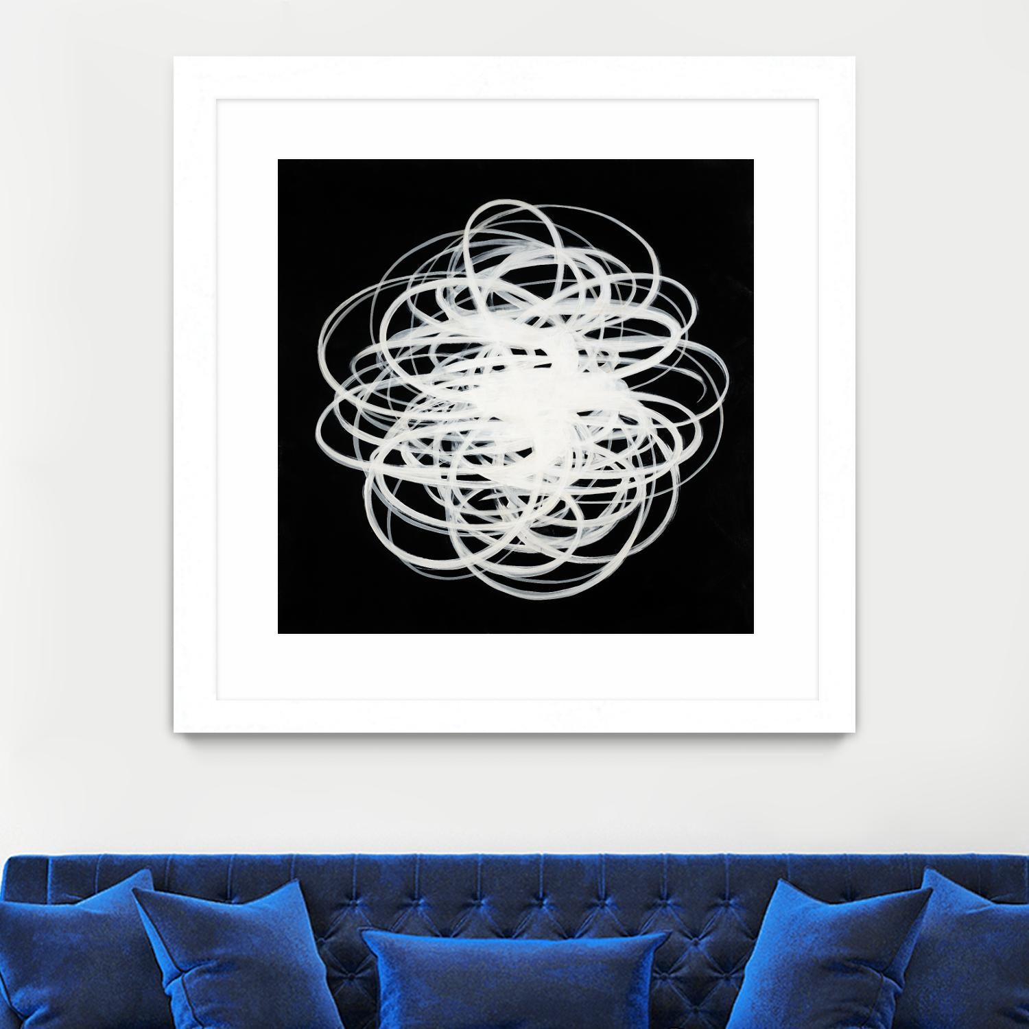 Scribbles I by KC Haxton on GIANT ART - black abstract