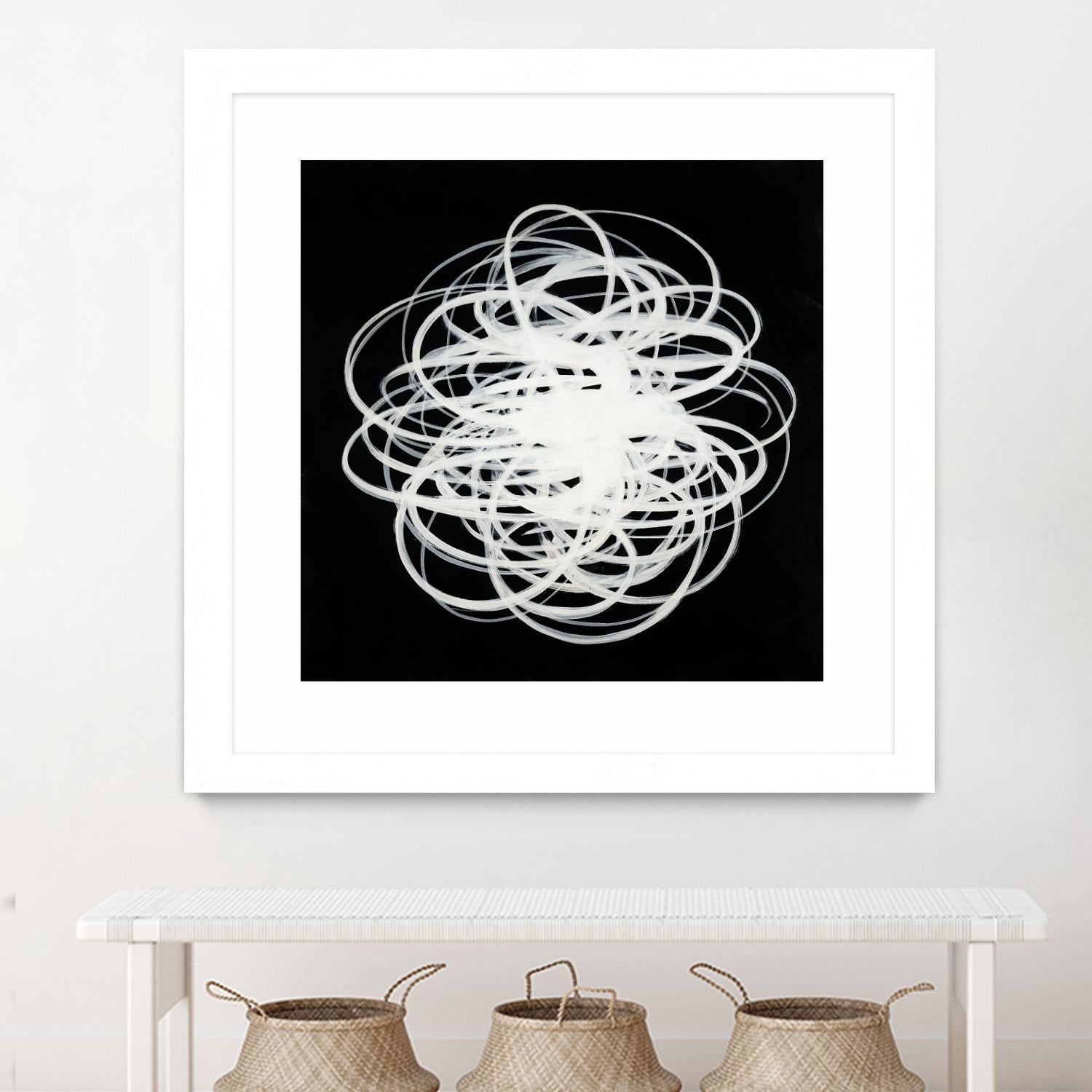 Scribbles I by KC Haxton on GIANT ART - black abstract