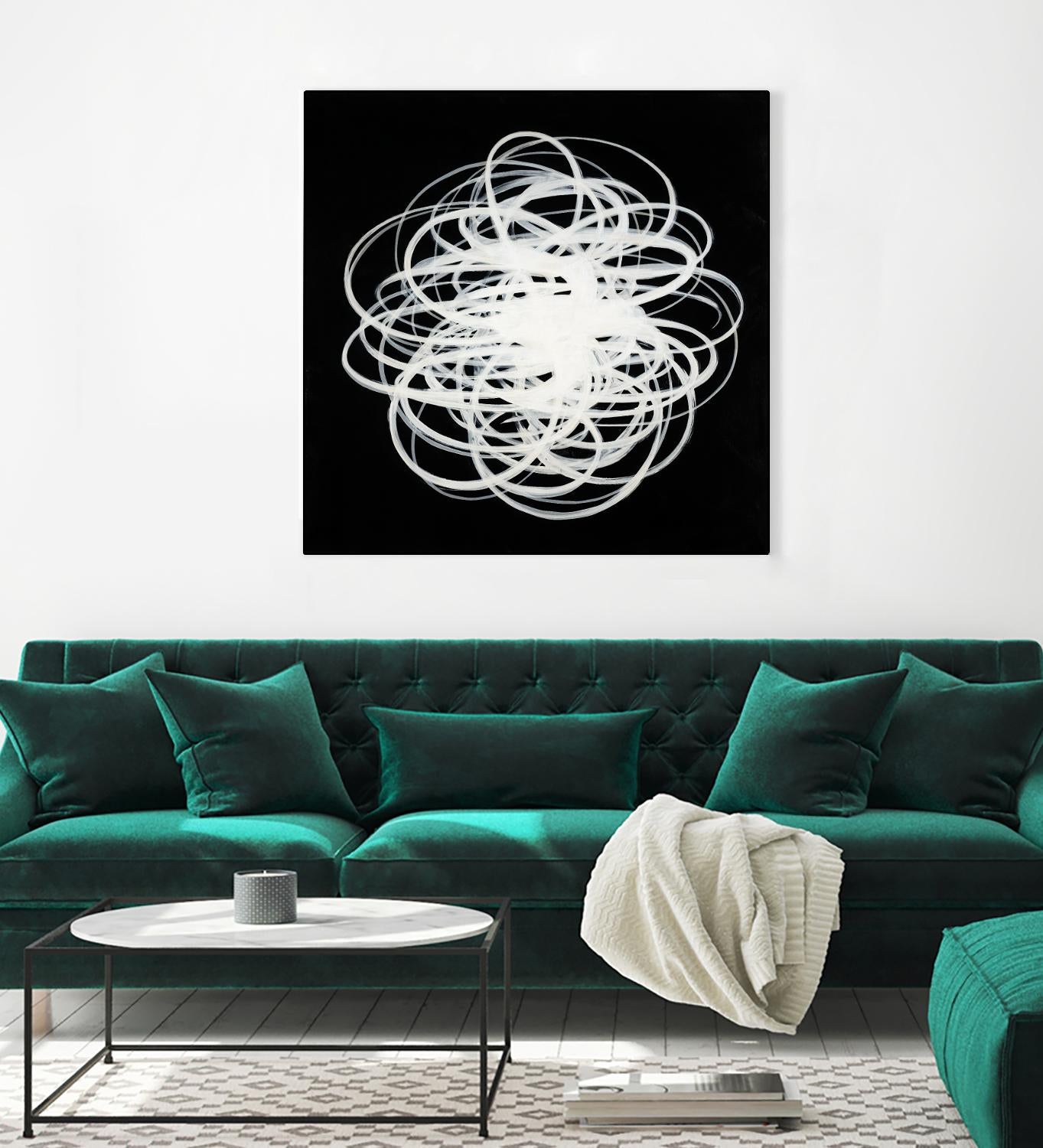 Scribbles I by KC Haxton on GIANT ART - black abstract
