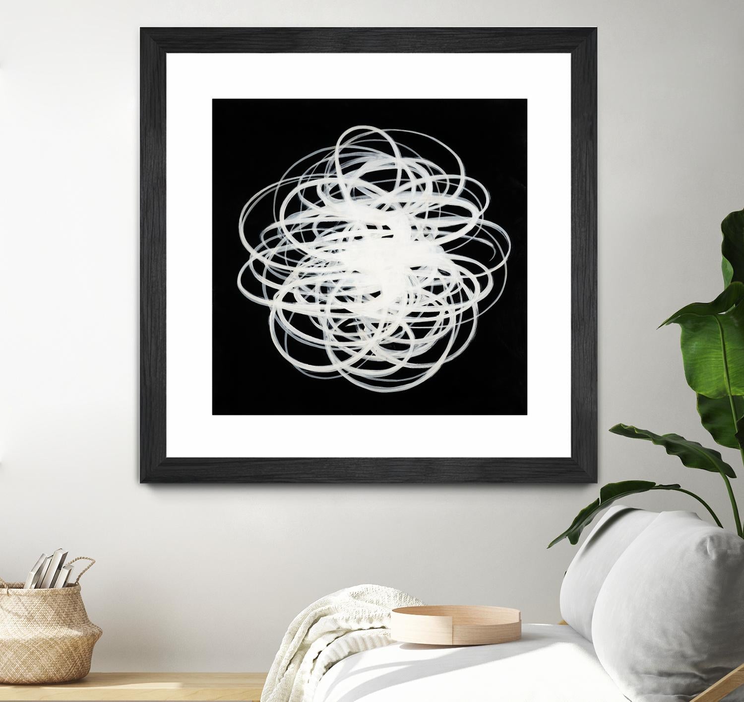 Scribbles I by KC Haxton on GIANT ART - black abstract