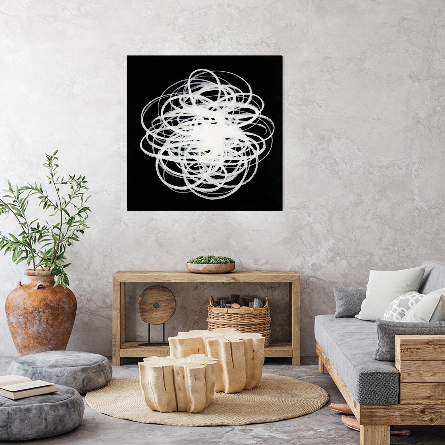 Scribbles I by KC Haxton on GIANT ART - black abstract