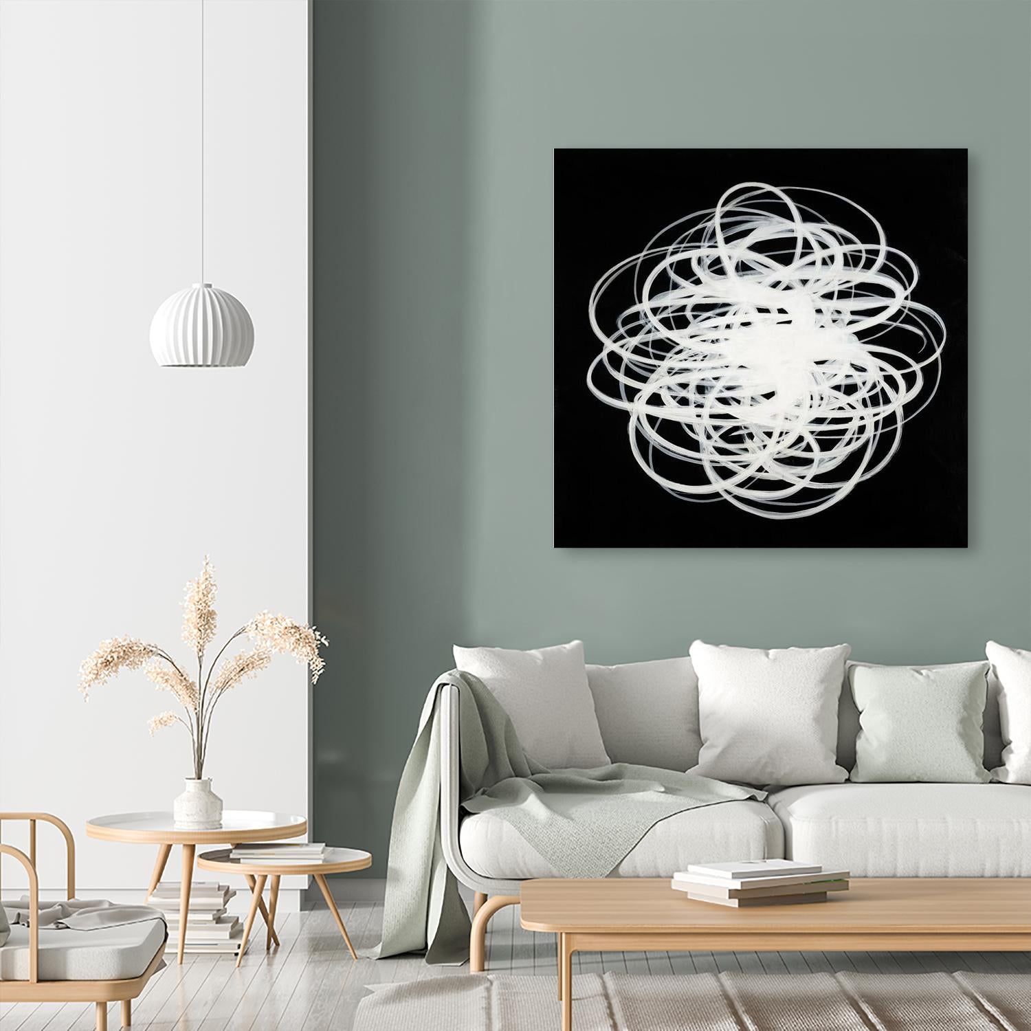 Scribbles I by KC Haxton on GIANT ART - black abstract
