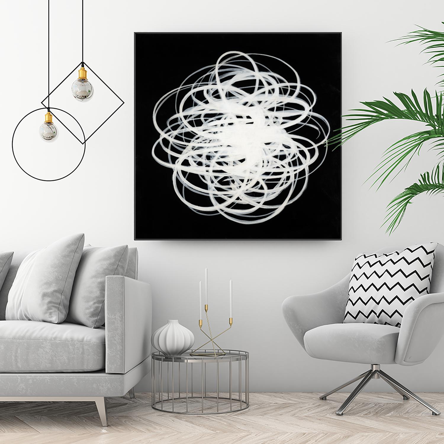 Scribbles I by KC Haxton on GIANT ART - black abstract
