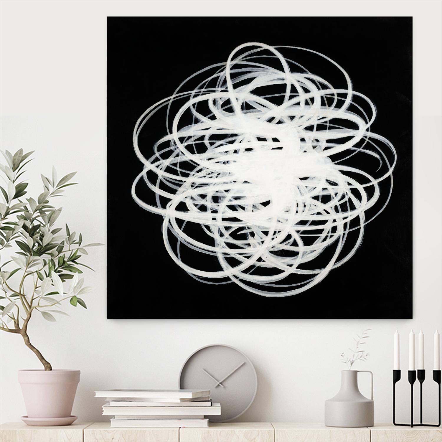 Scribbles I by KC Haxton on GIANT ART - black abstract