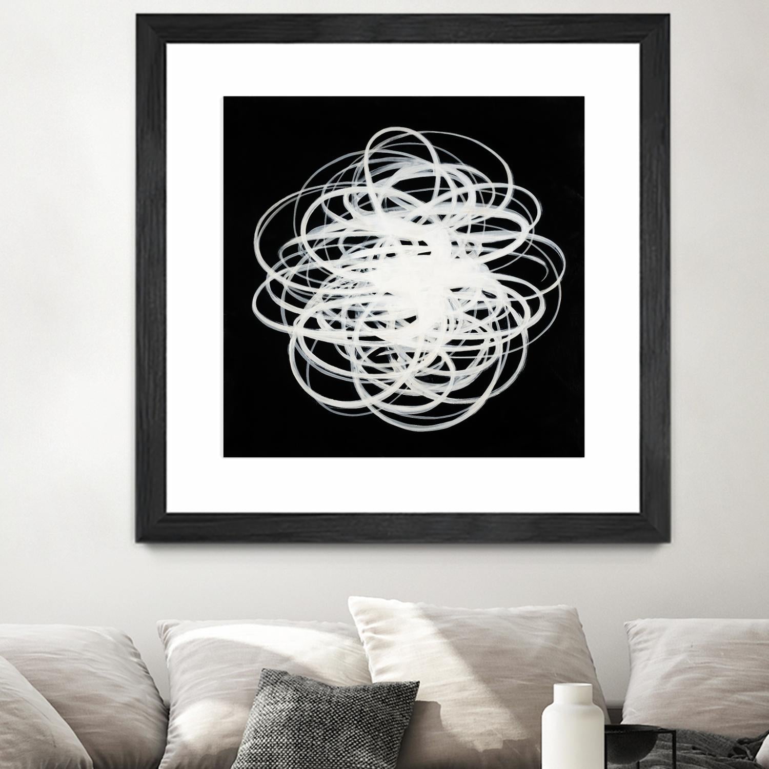 Scribbles I by KC Haxton on GIANT ART - black abstract