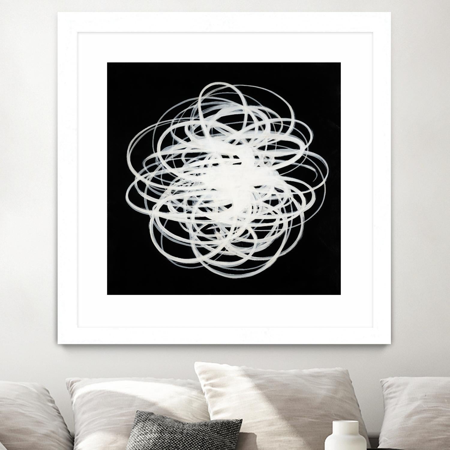 Scribbles I by KC Haxton on GIANT ART - black abstract